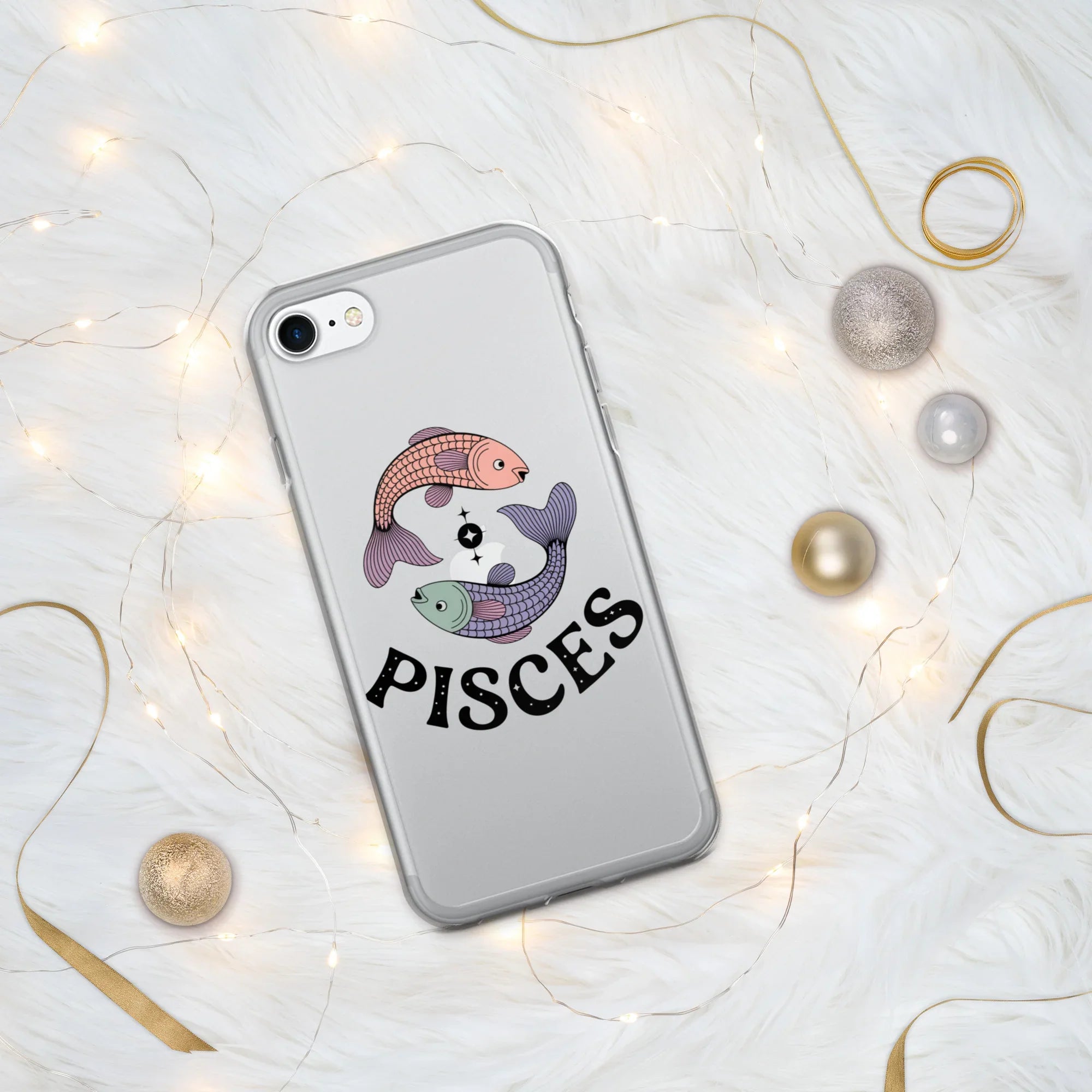 Pisces iPhone Case – Dual Fish Retro Zodiac Art - RaZits