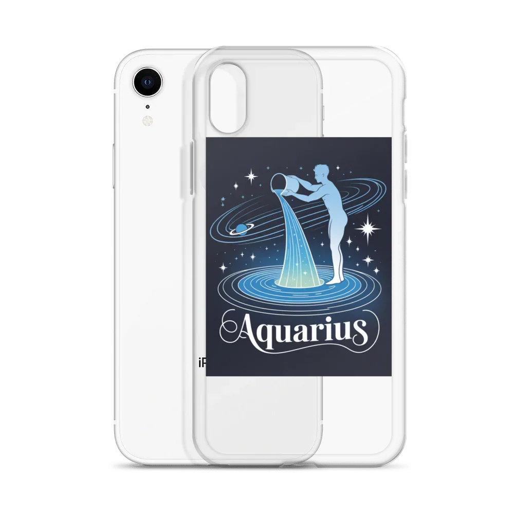Aquarius iPhone Case – Cosmic Waterbearer & Saturn Ring - RaZits