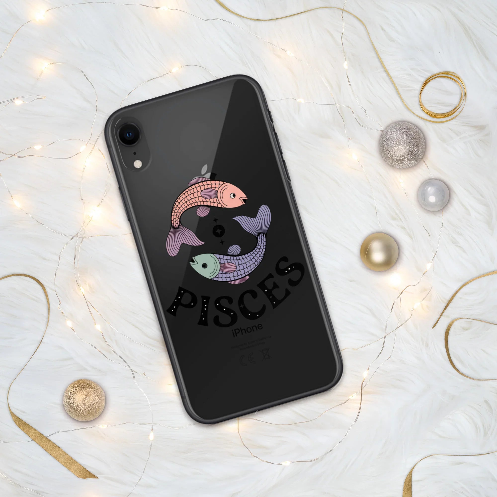 Pisces iPhone Case – Dual Fish Retro Zodiac Art - RaZits