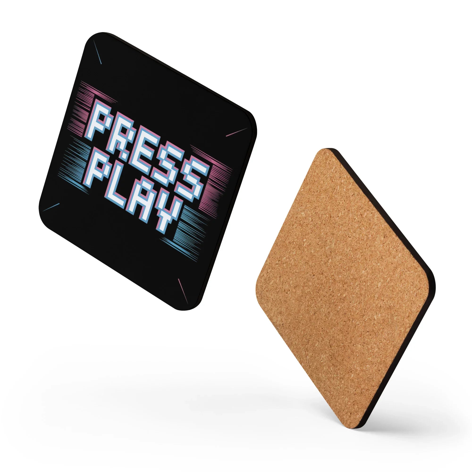 Press Play Pixel Coaster – Windows Gaming Handheld Vibes for Gamer Desks - RaZits