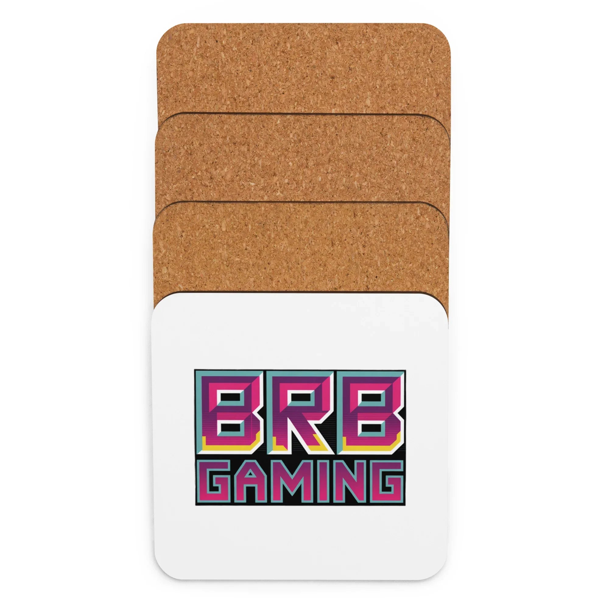 BRB Gaming Neon Coaster – Retro Gamer Setup Cyberpunk Desk Accessory - RaZits