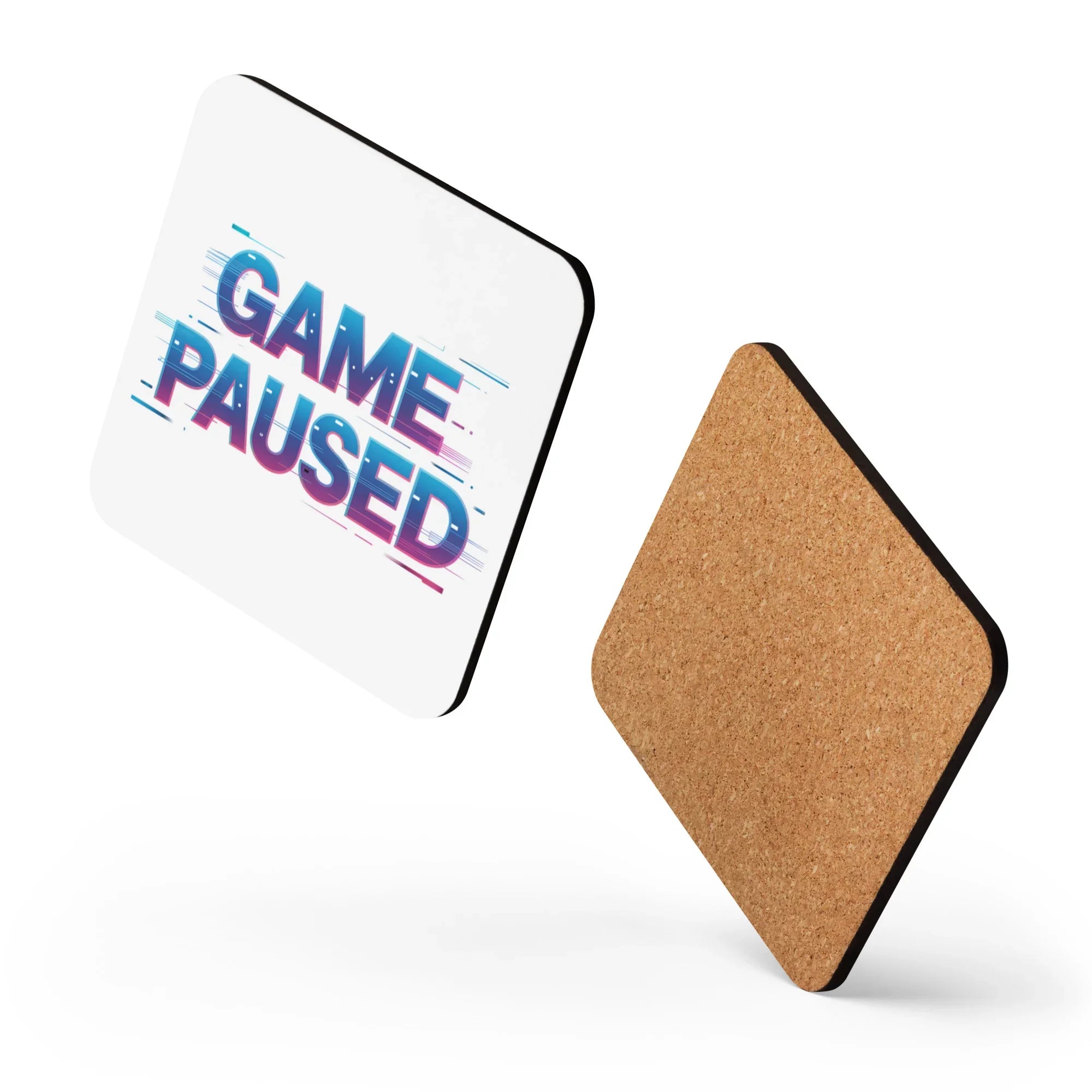 Game Paused Coasters – Cyberpunk Gaming Desk Decor - RaZits