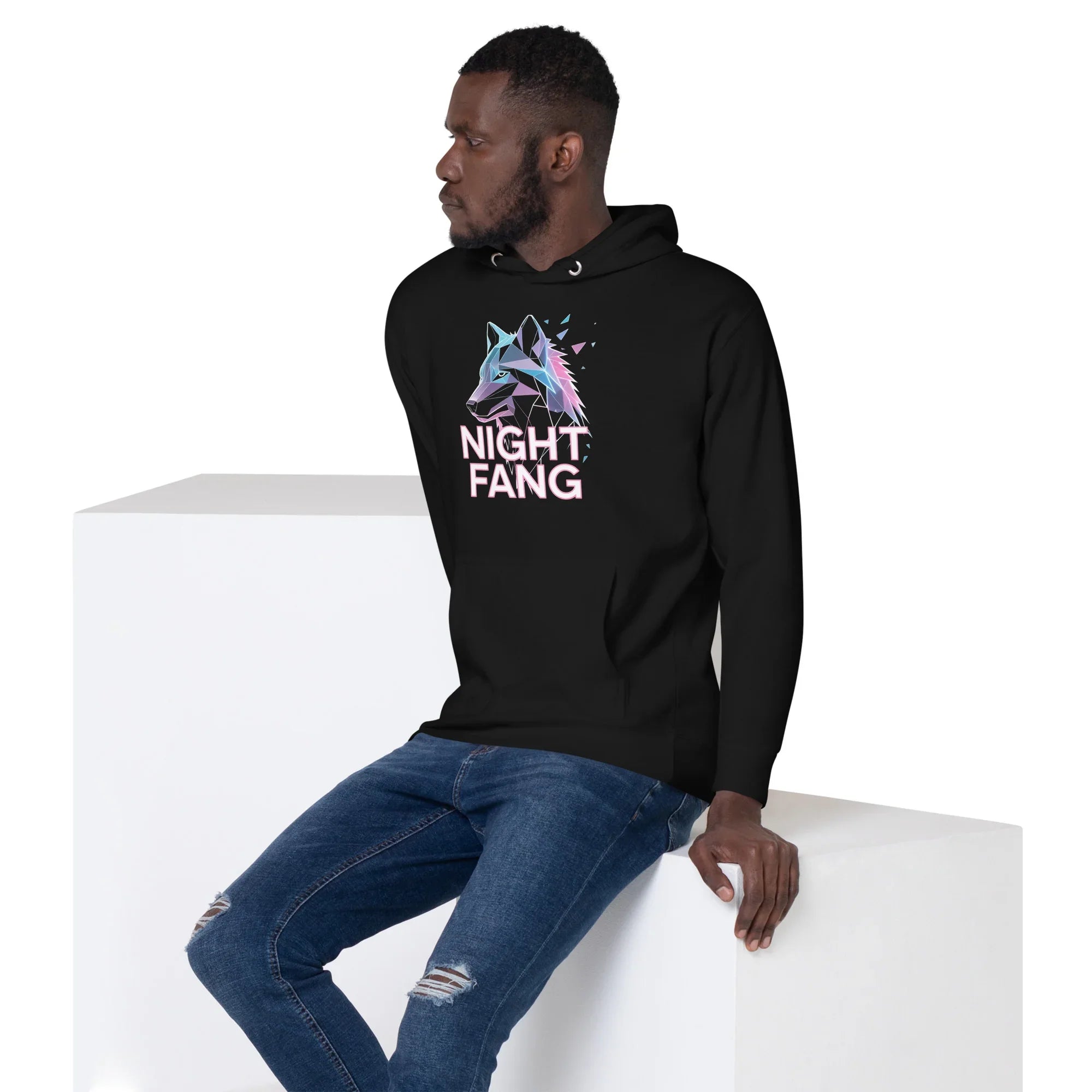 Night Fang Neon Wolf Gamer Hoodie - RaZits