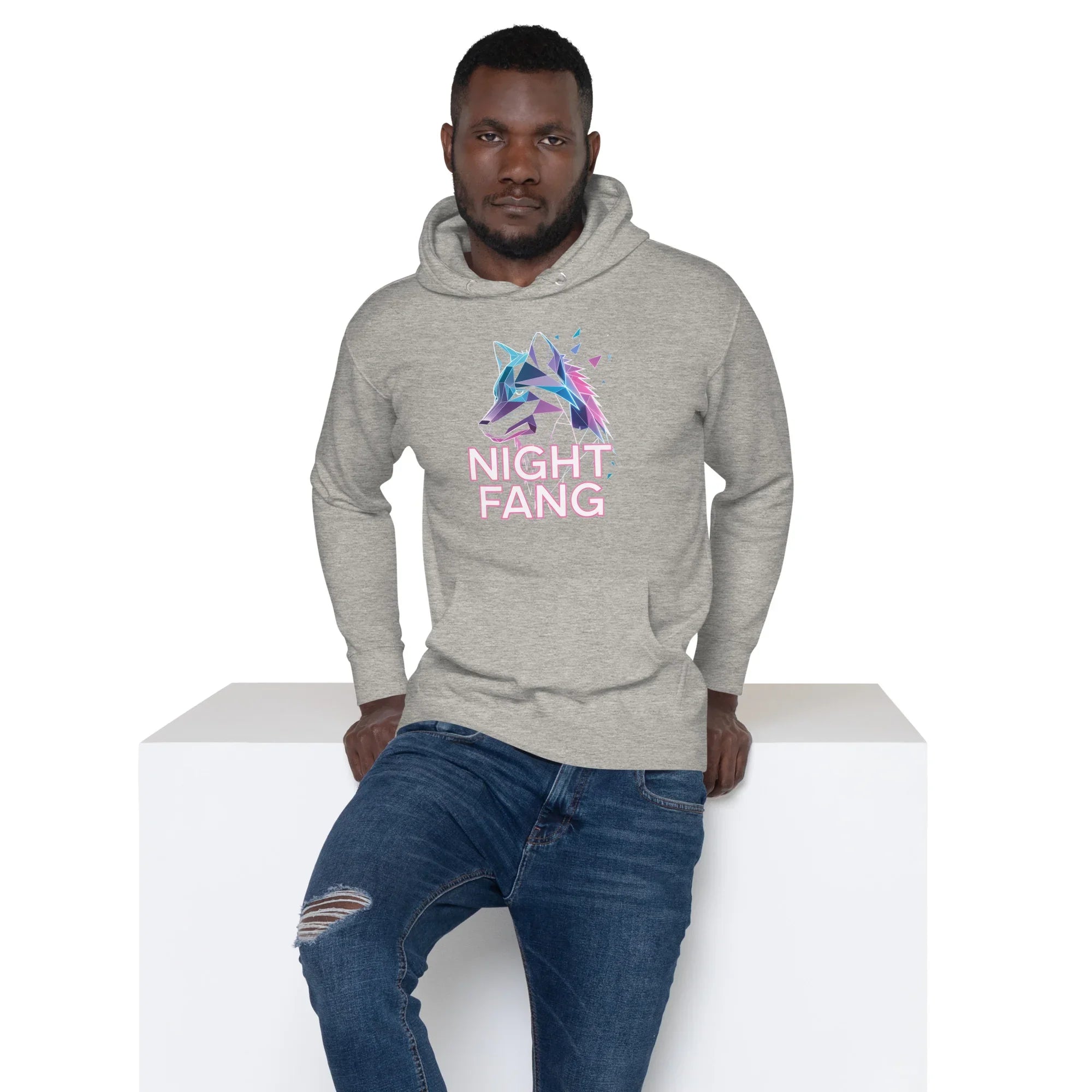 Night Fang Neon Wolf Gamer Hoodie - RaZits