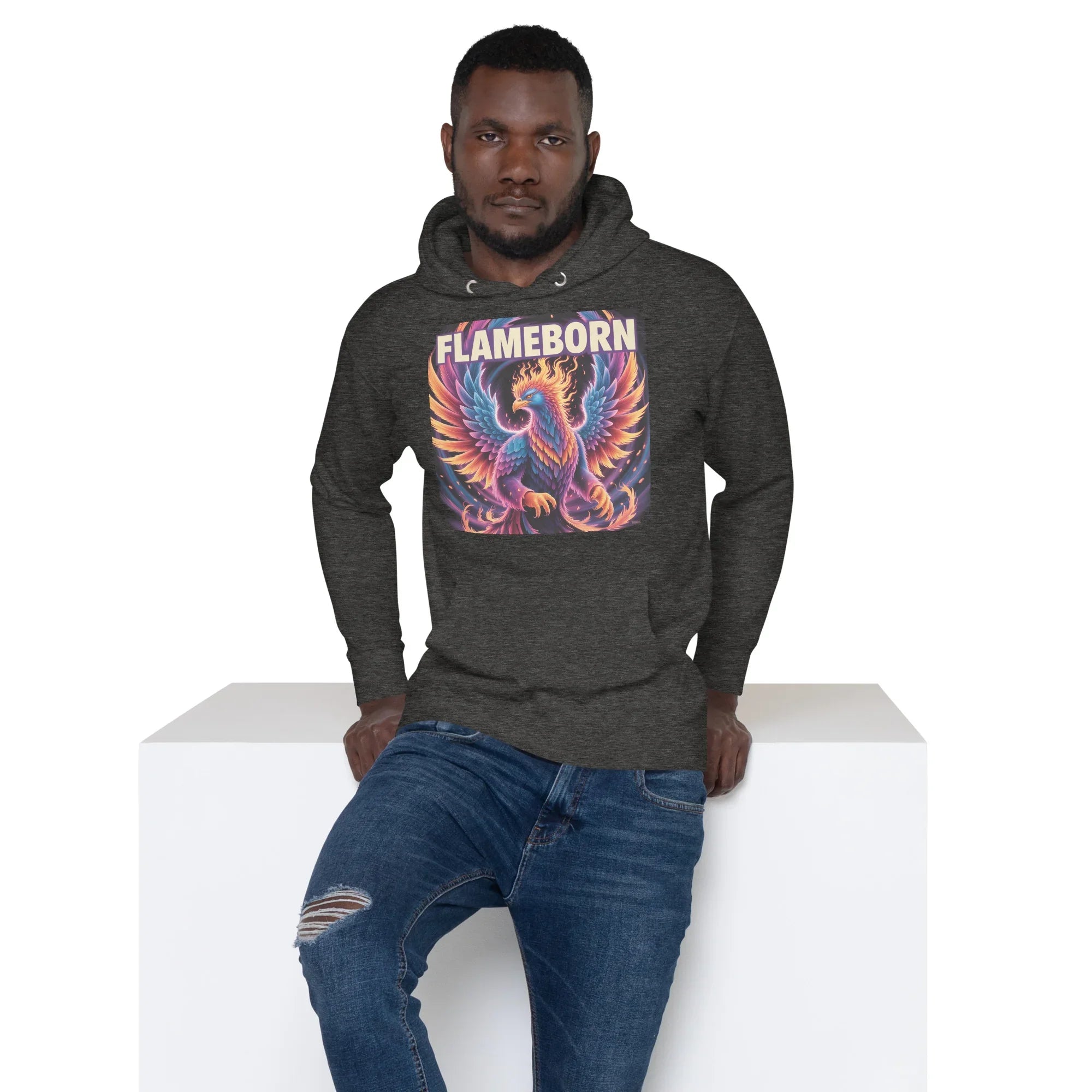 Flameborn Hoodie – Phoenix Gamer Hoodie with Mythic Firebird Design - RaZits