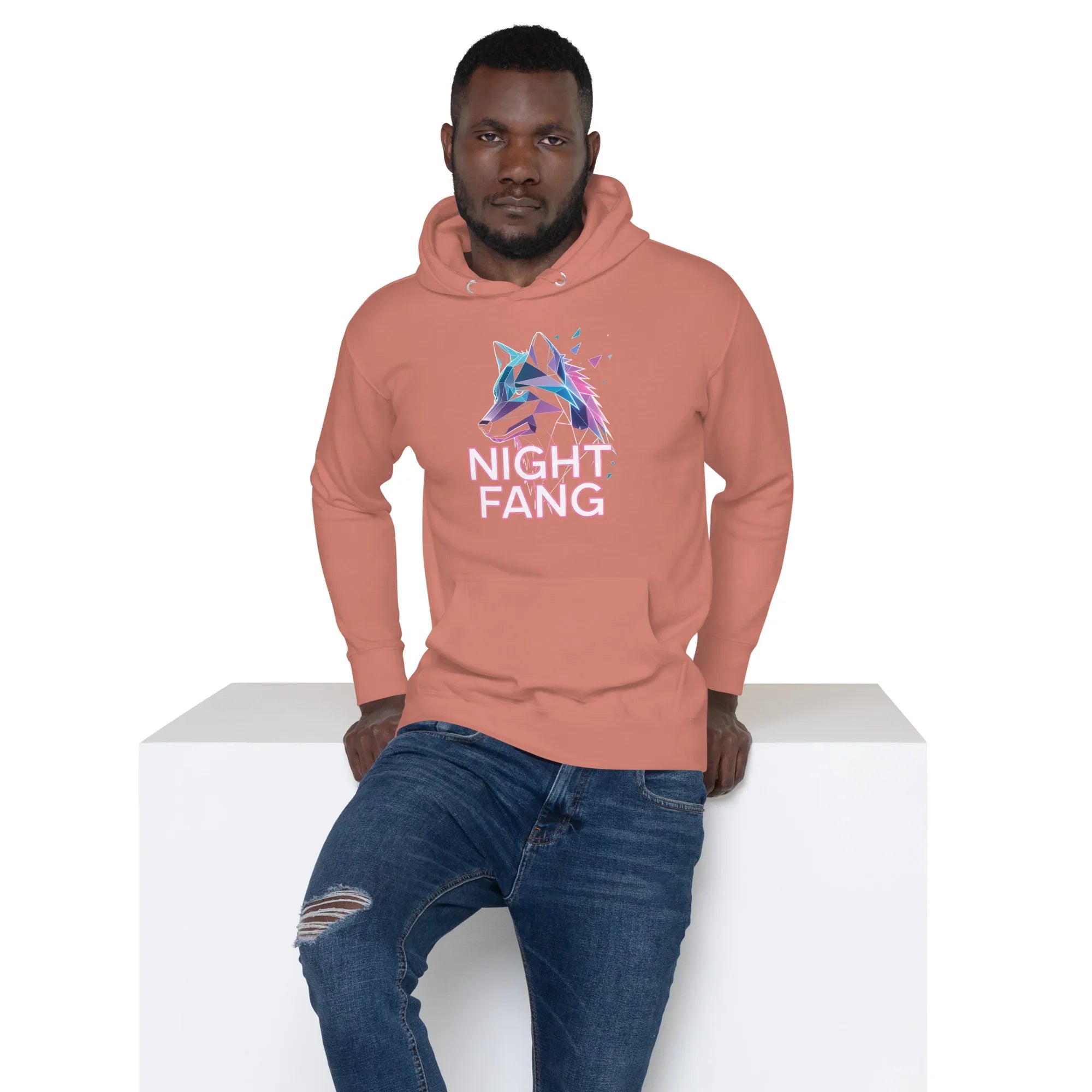 Night Fang Neon Wolf Gamer Hoodie - RaZits