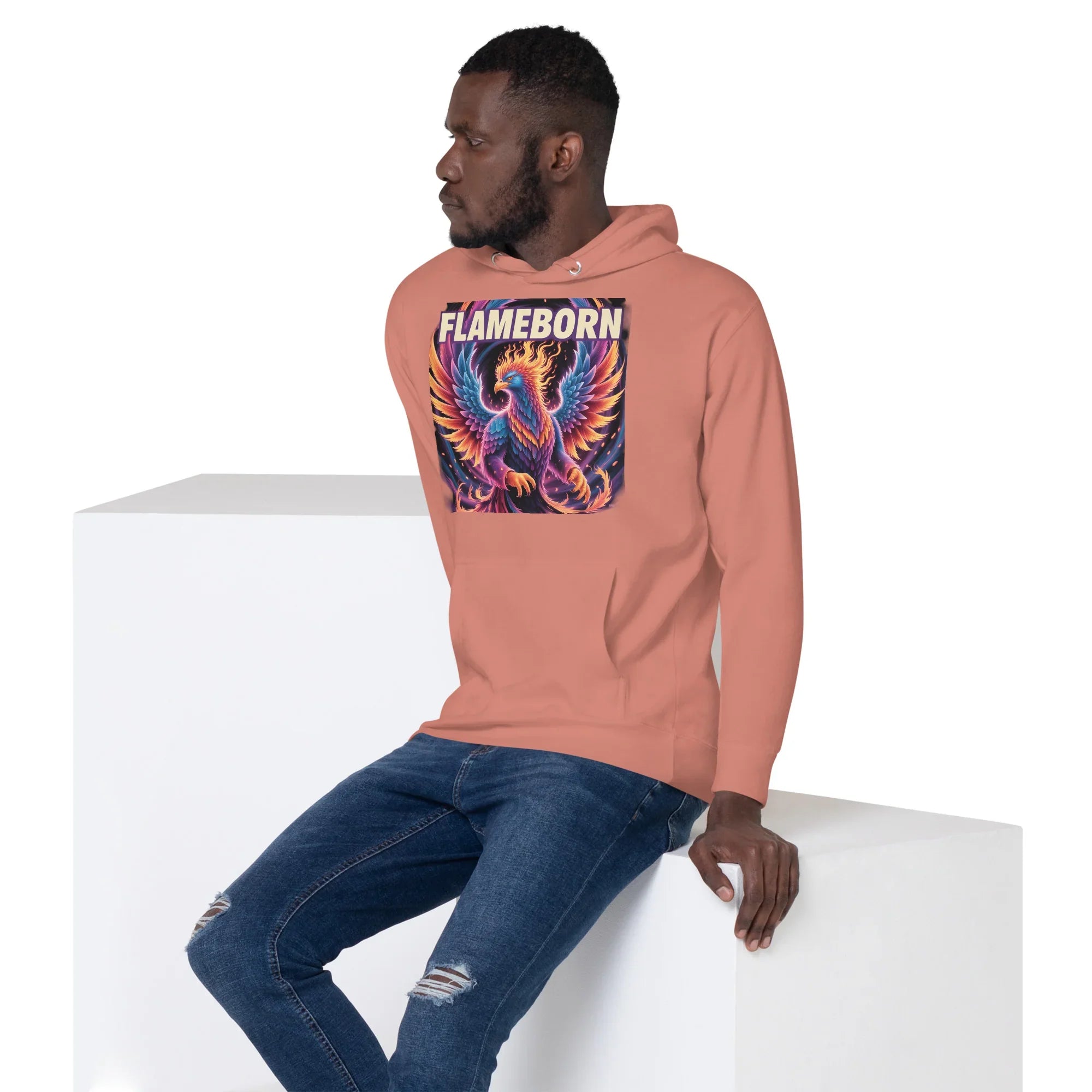 Flameborn Hoodie – Phoenix Gamer Hoodie with Mythic Firebird Design - RaZits