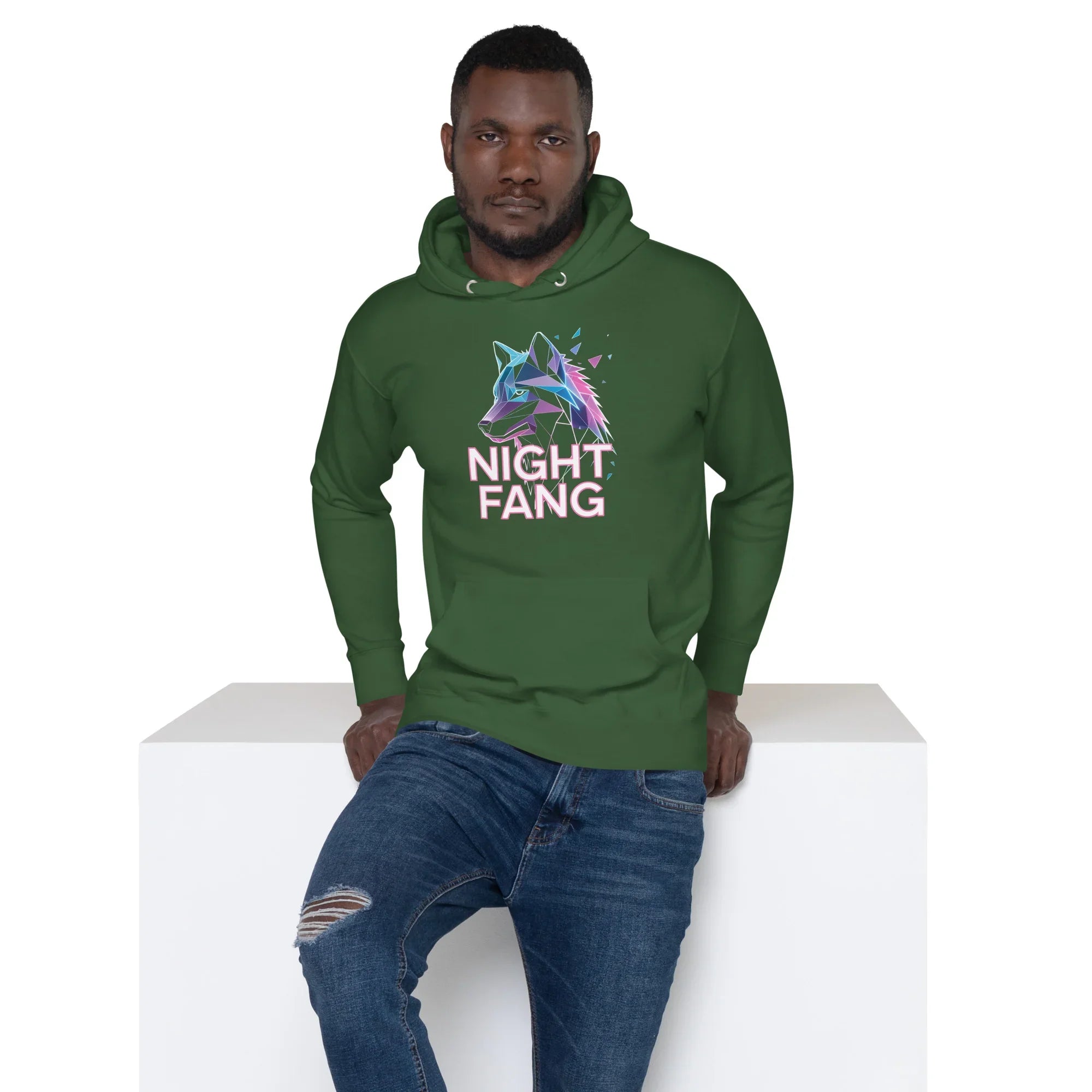 Night Fang Neon Wolf Gamer Hoodie - RaZits
