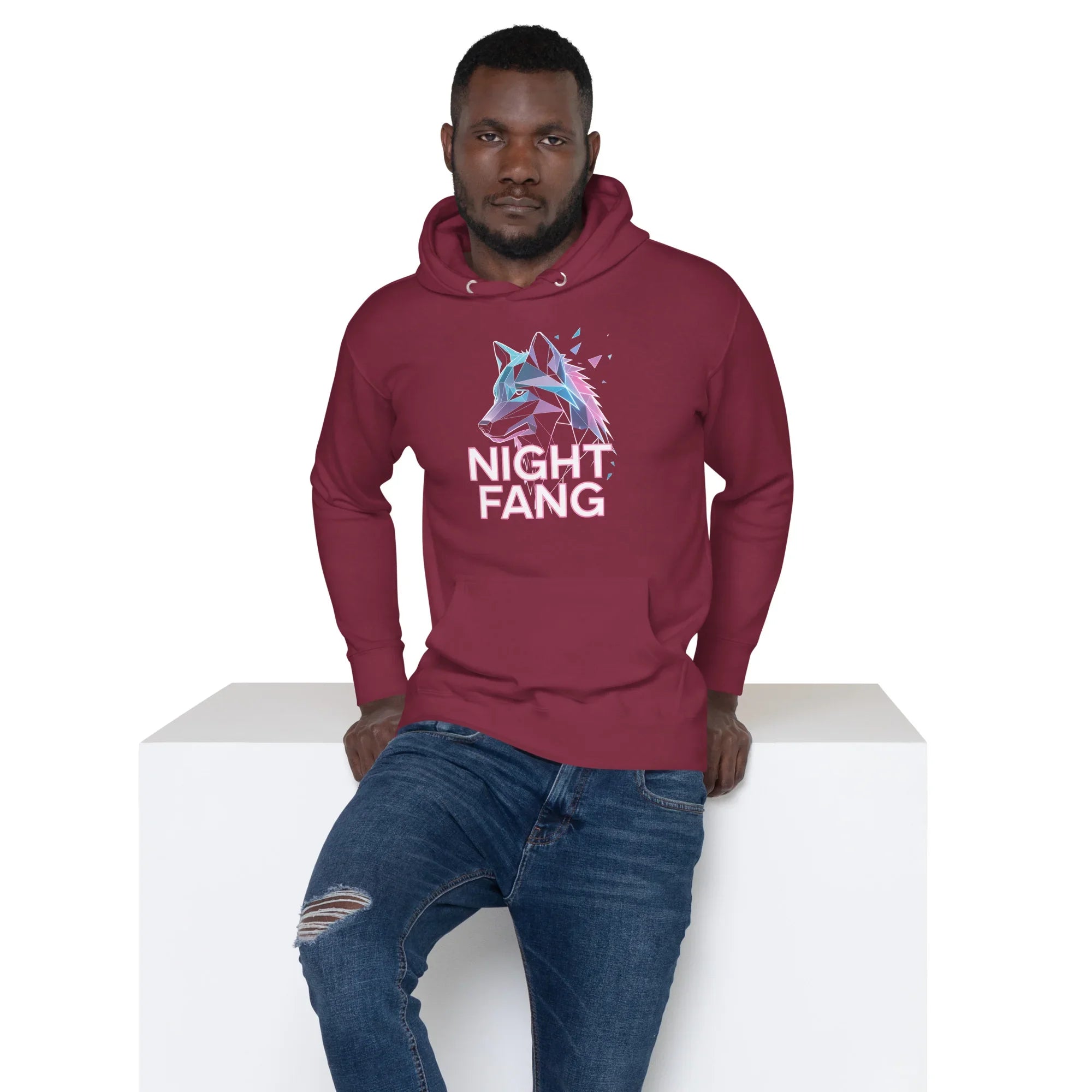 Night Fang Neon Wolf Gamer Hoodie - RaZits