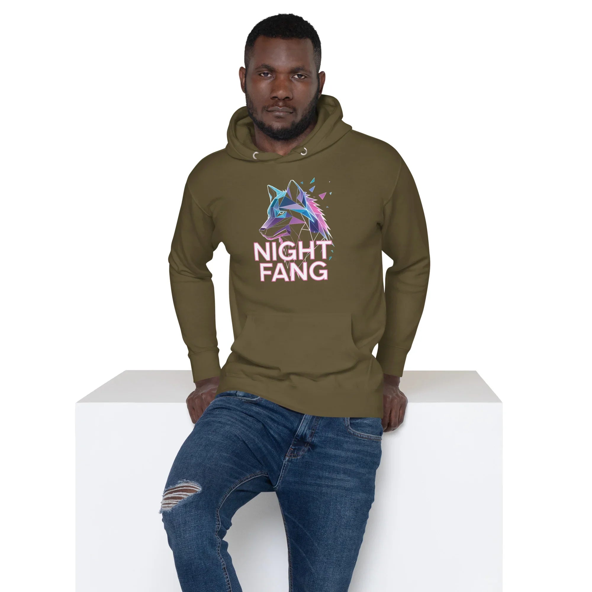 Night Fang Neon Wolf Gamer Hoodie - RaZits