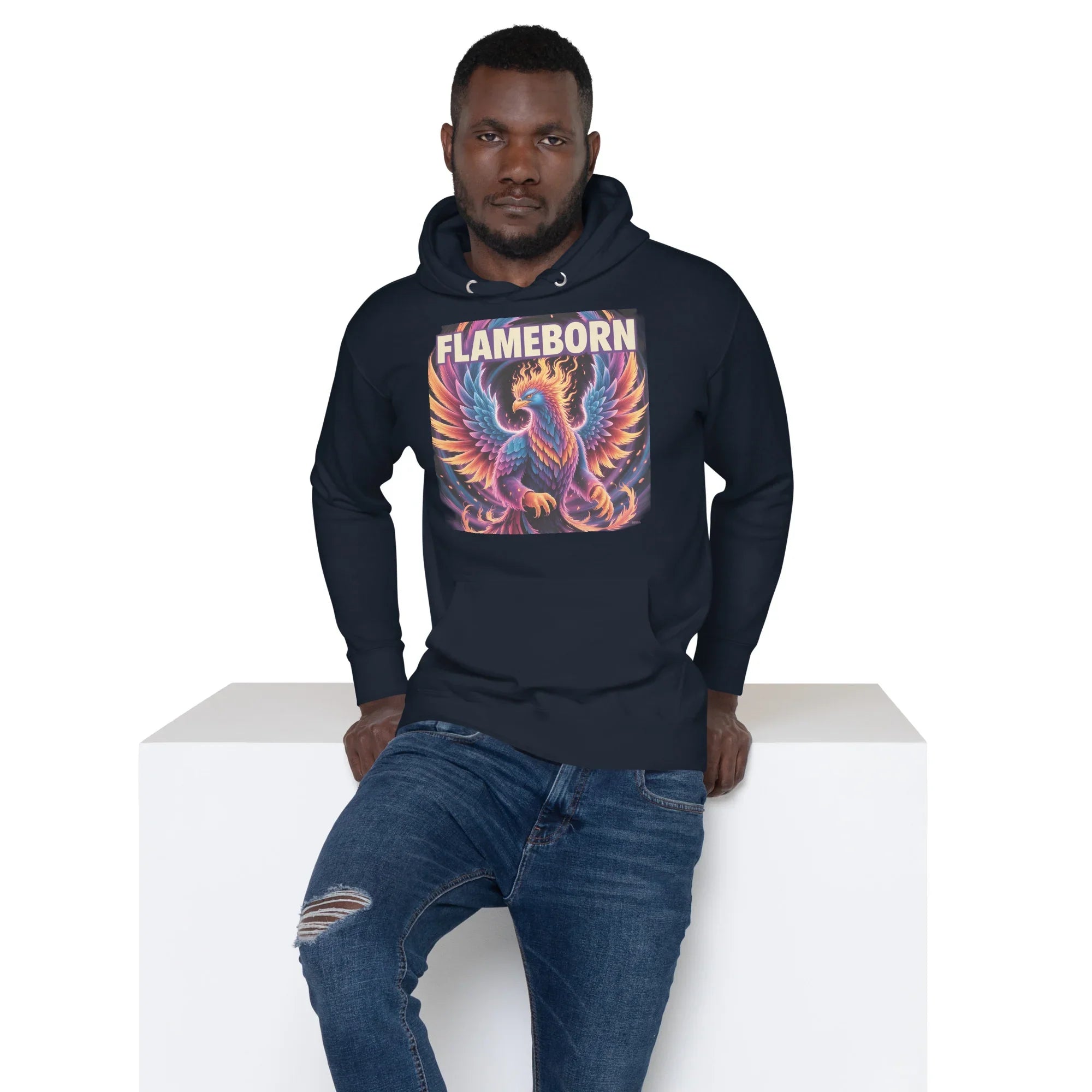 Flameborn Hoodie – Phoenix Gamer Hoodie with Mythic Firebird Design - RaZits