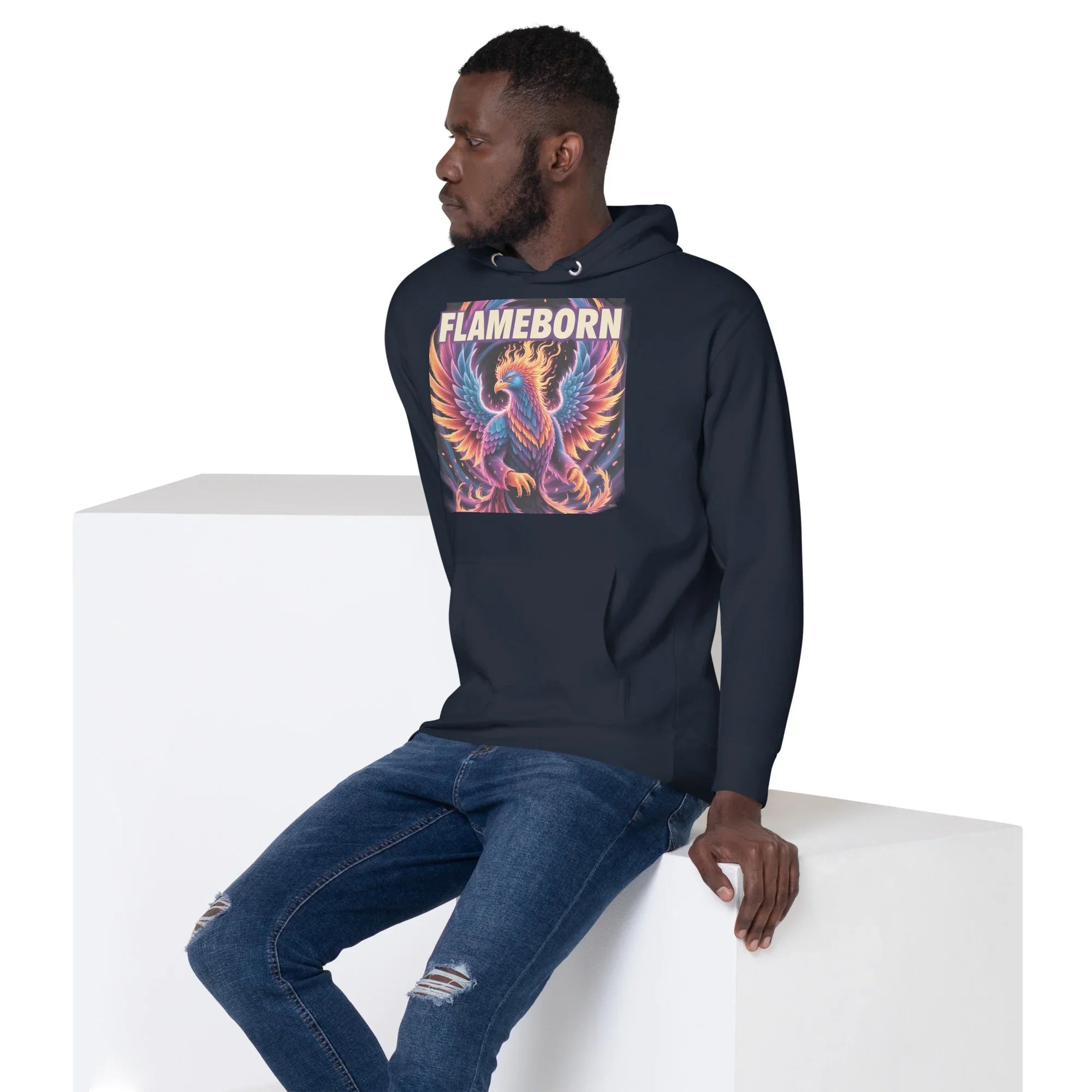 Flameborn Hoodie – Phoenix Gamer Hoodie with Mythic Firebird Design - RaZits