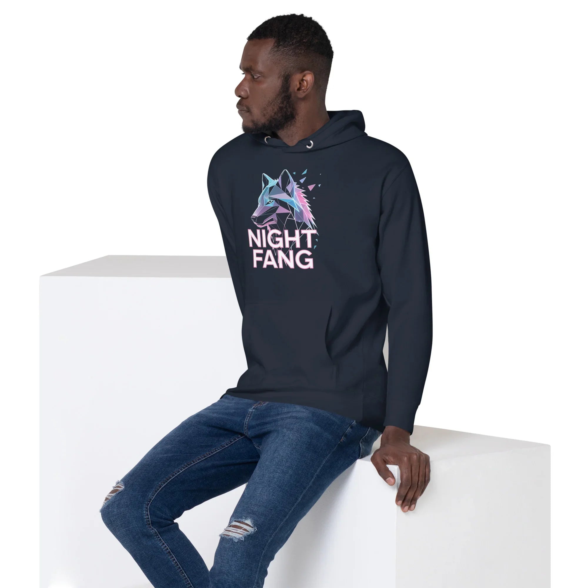 Night Fang Neon Wolf Gamer Hoodie - RaZits