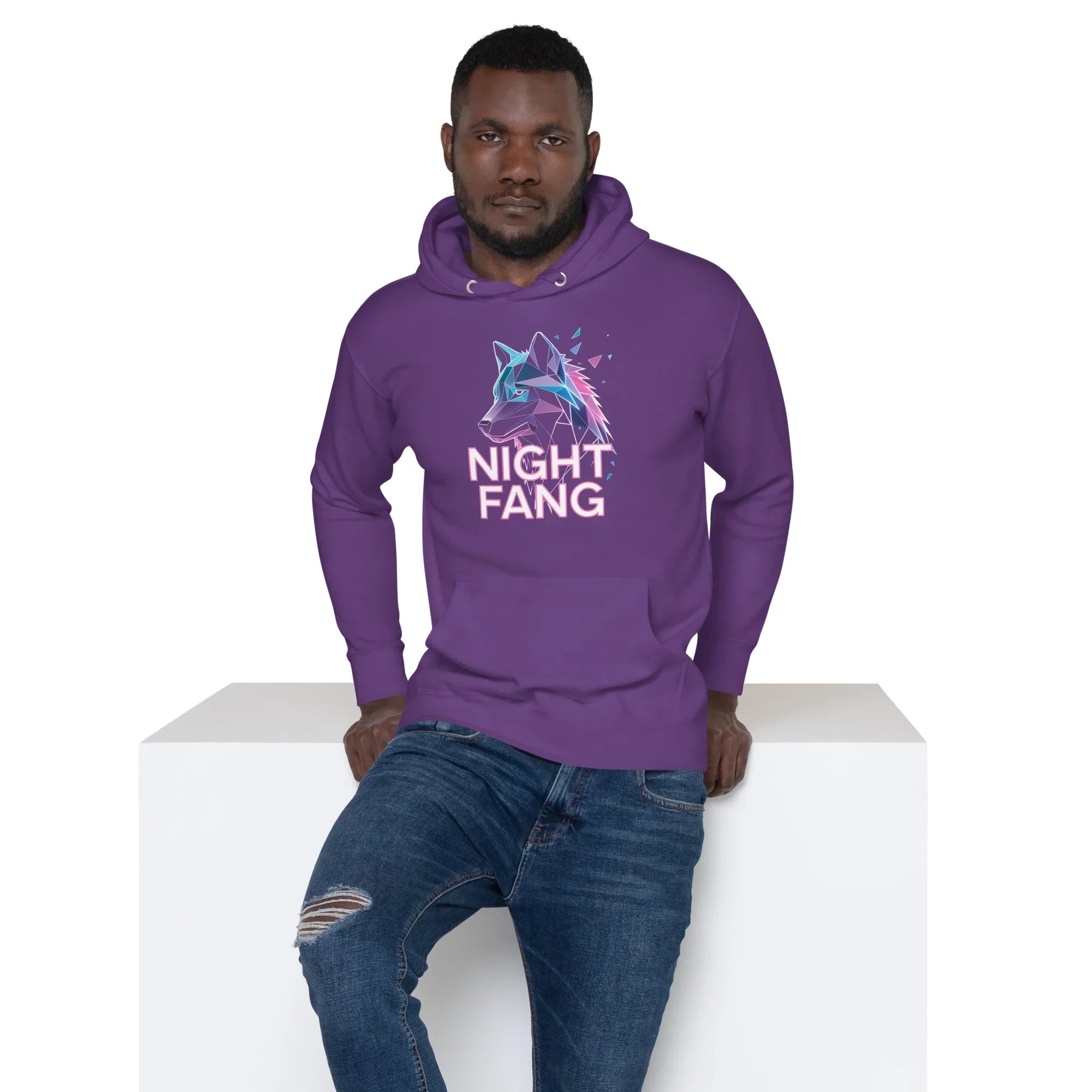 Night Fang Neon Wolf Gamer Hoodie - RaZits