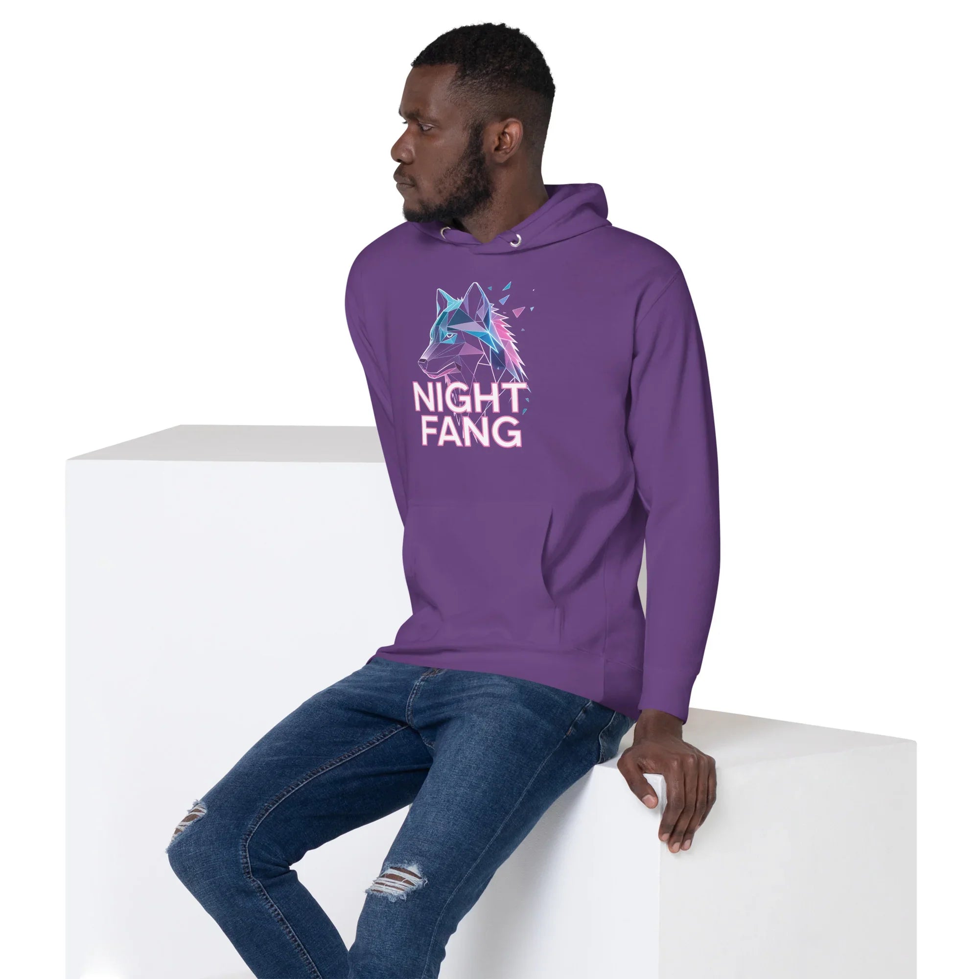 Night Fang Neon Wolf Gamer Hoodie - RaZits