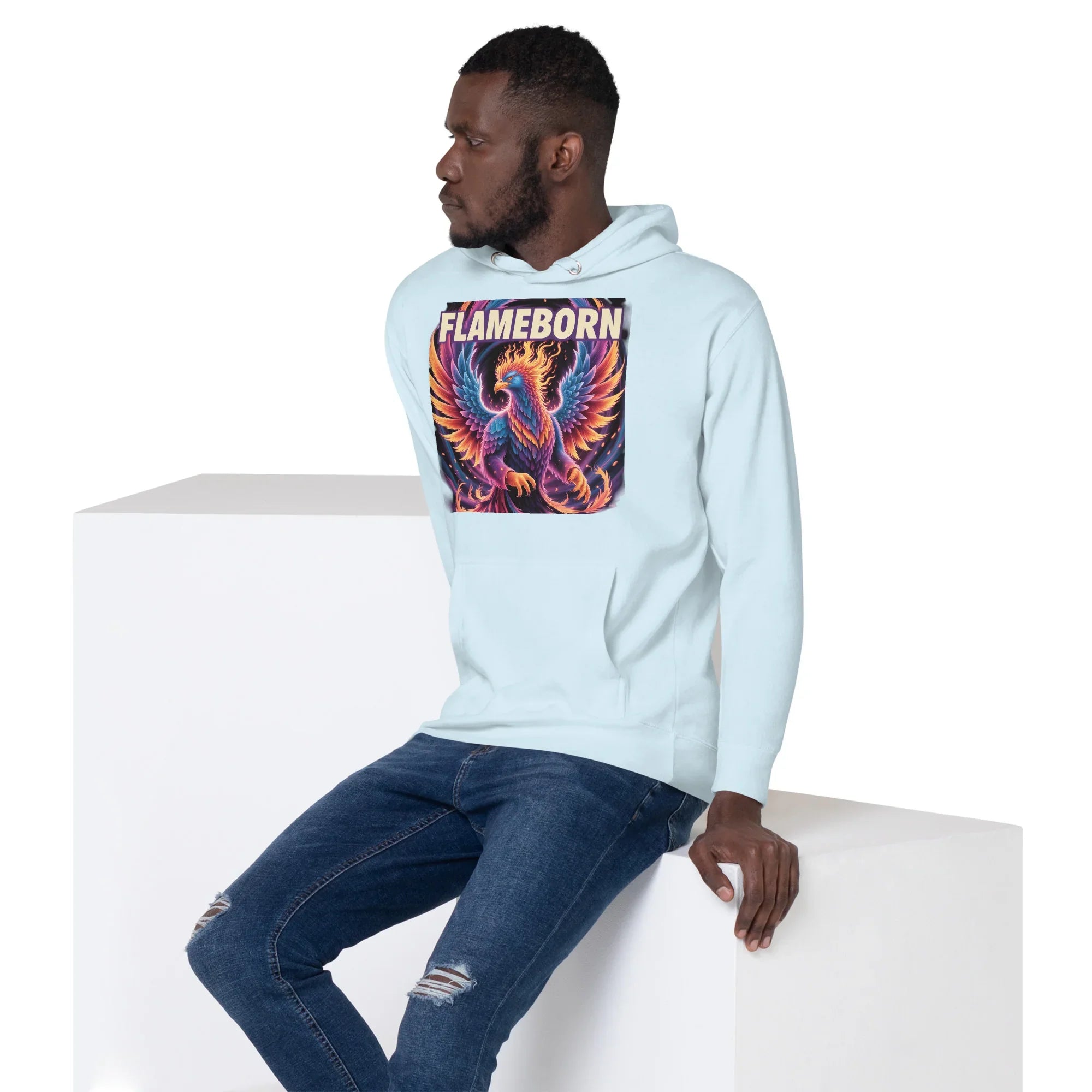 Flameborn Hoodie – Phoenix Gamer Hoodie with Mythic Firebird Design - RaZits