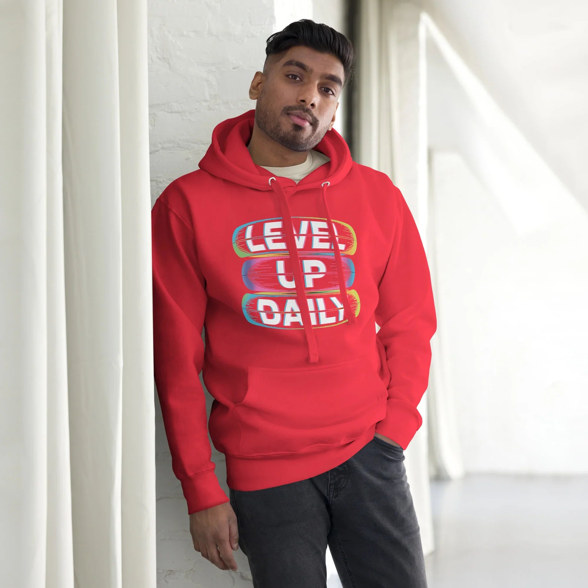 Level Up Daily Hoodie – Motivational Gaming Hoodie for XP Grind - RaZits