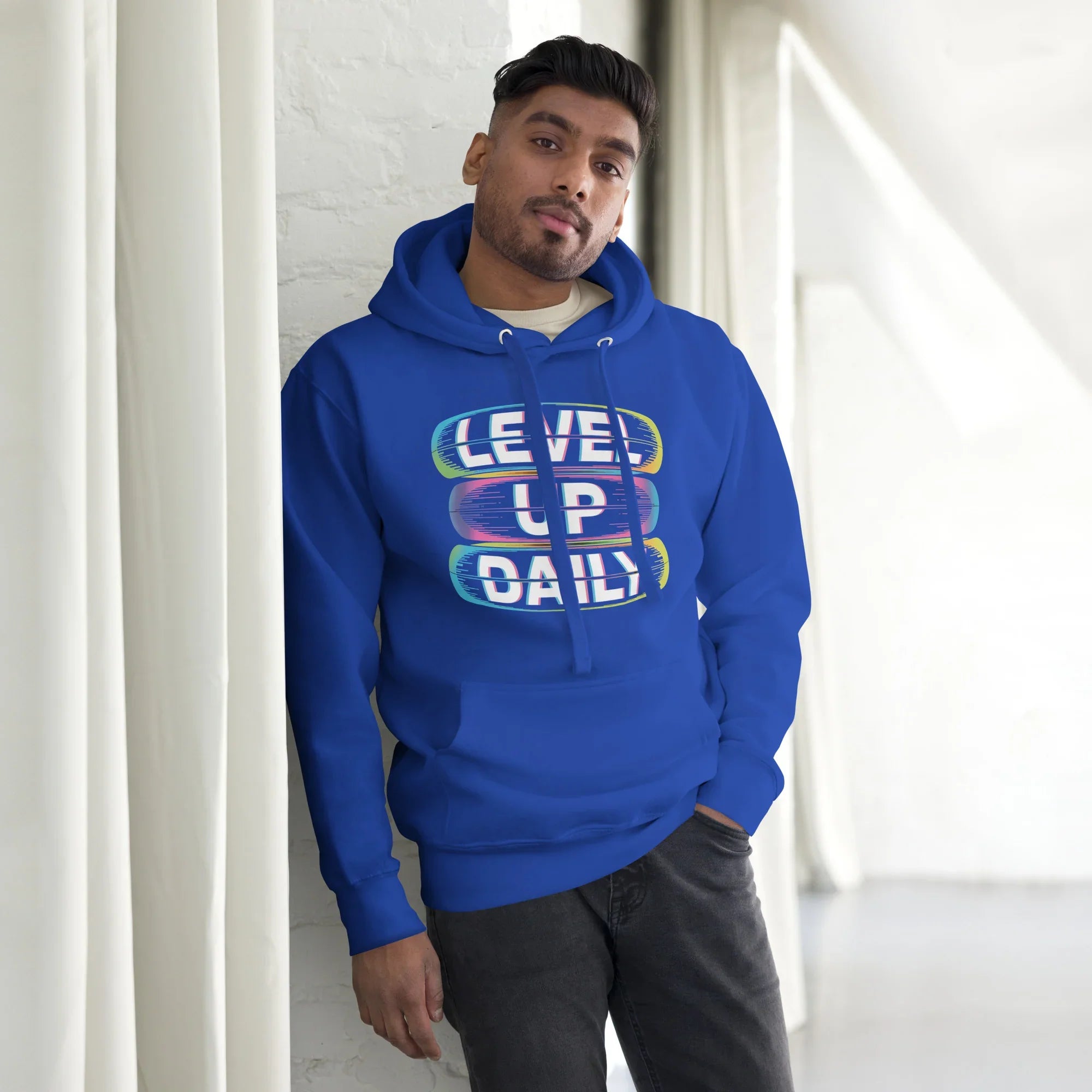 Level Up Daily Hoodie – Motivational Gaming Hoodie for XP Grind - RaZits