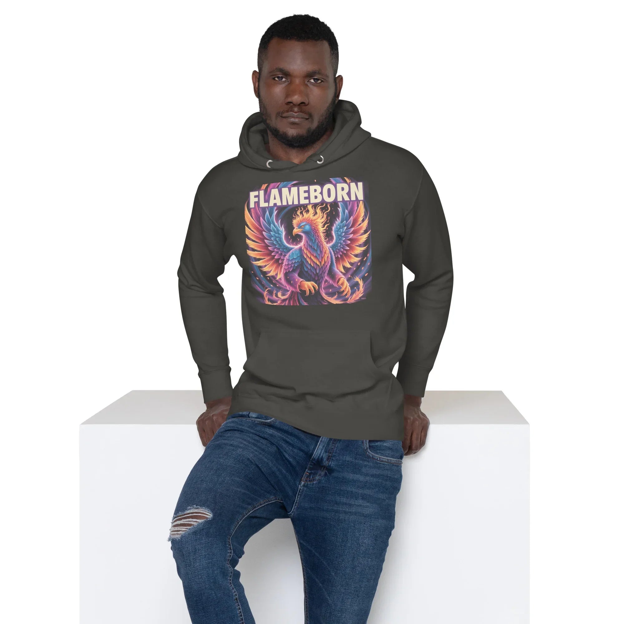Flameborn Hoodie – Phoenix Gamer Hoodie with Mythic Firebird Design - RaZits