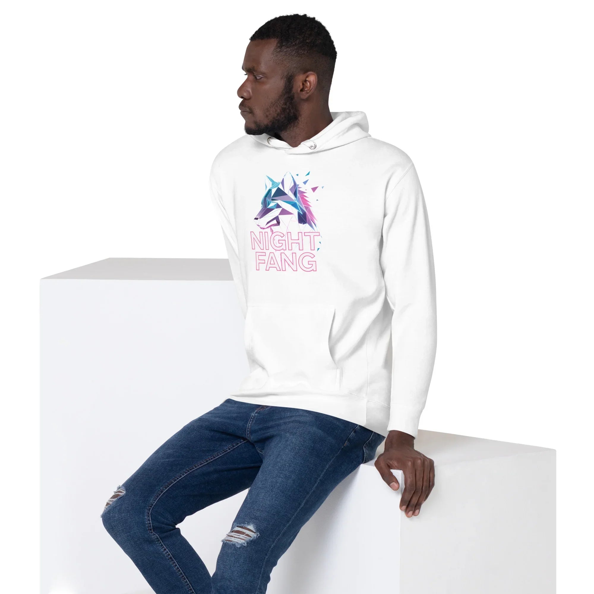 Night Fang Neon Wolf Gamer Hoodie - RaZits