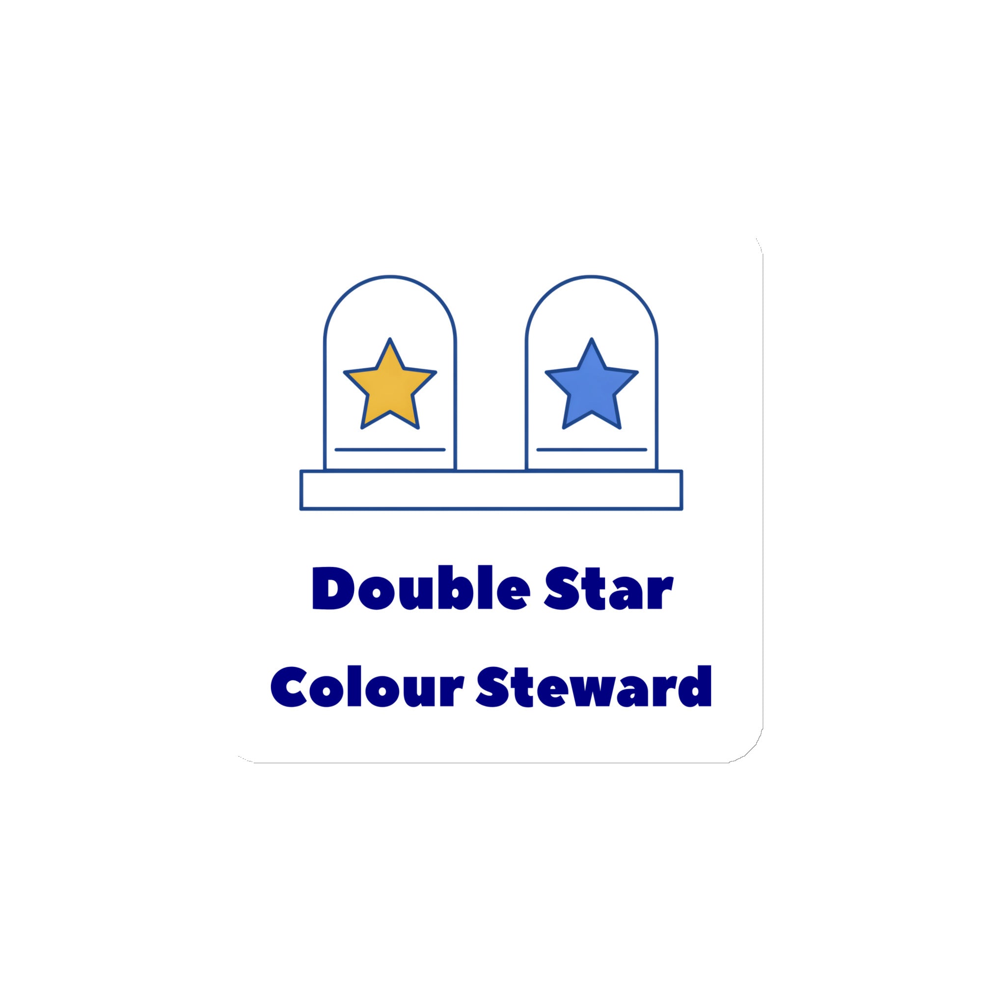 4 inch Double Star Colour Steward magnet, front view