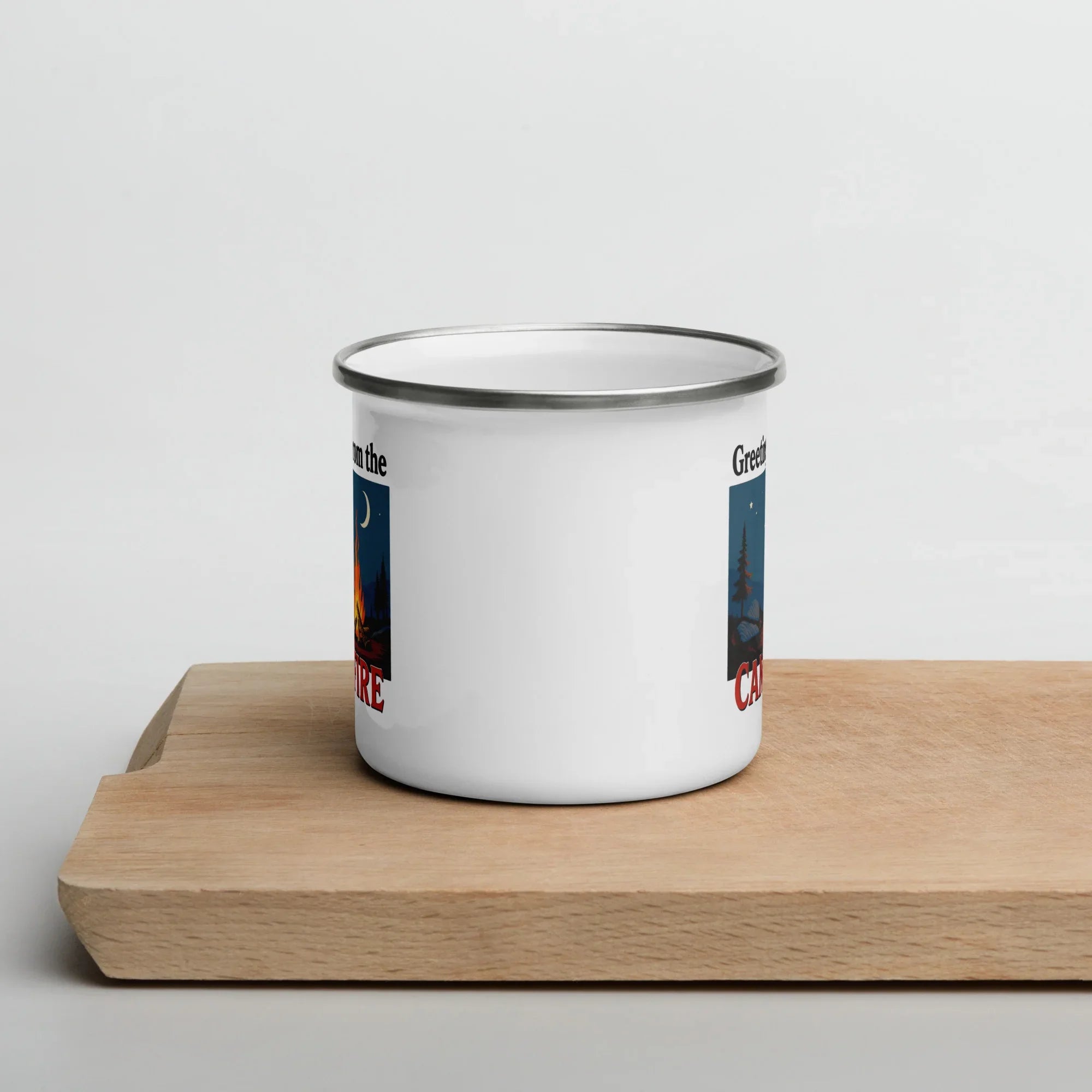 Greetings From the Campfire – Retro Enamel Mug - RaZits