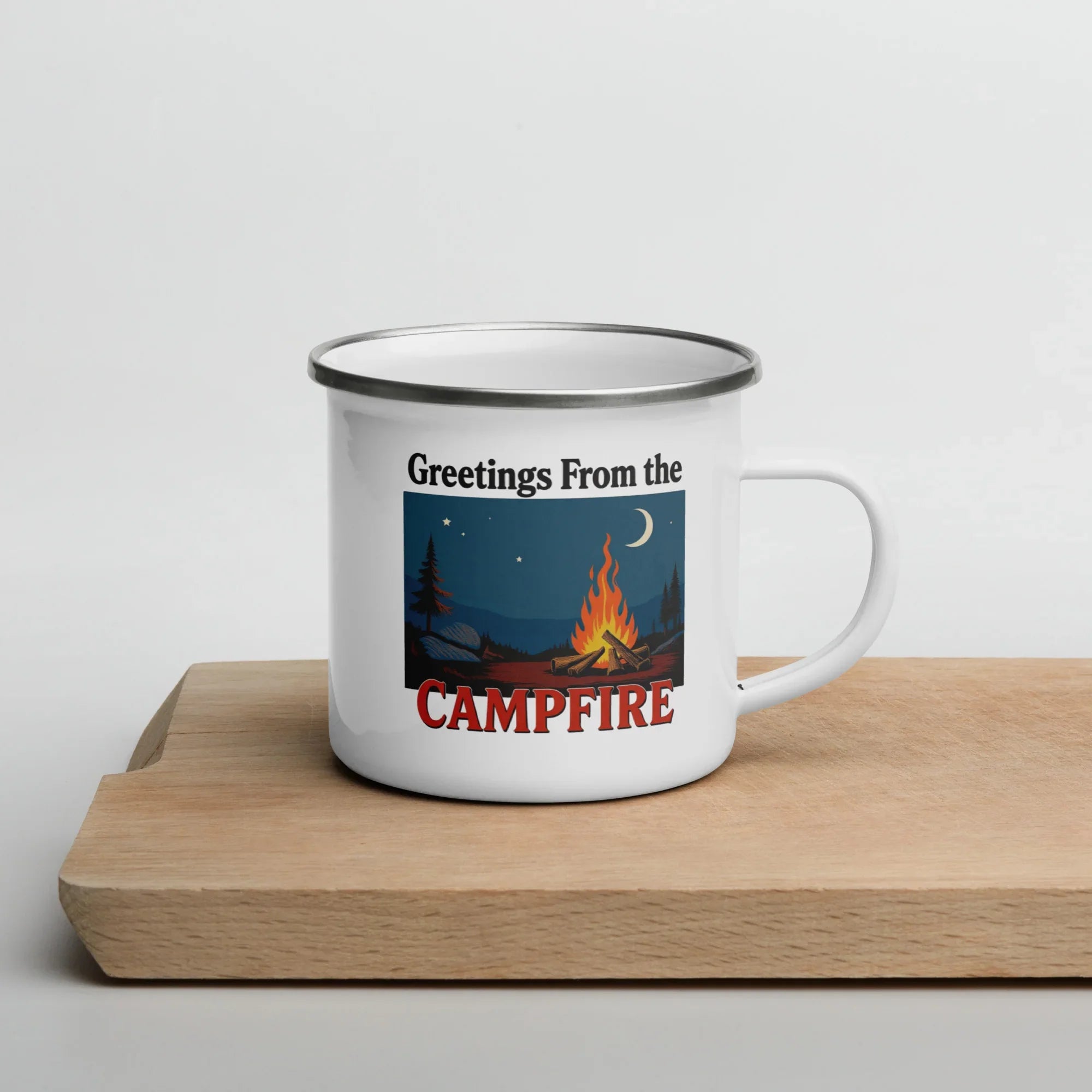 Greetings From the Campfire – Retro Enamel Mug - RaZits
