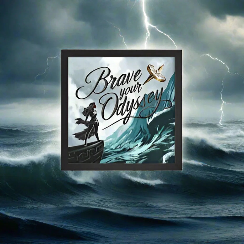 Brave Your Odyssey - Girl on a Boat Wall Art - RaZits
