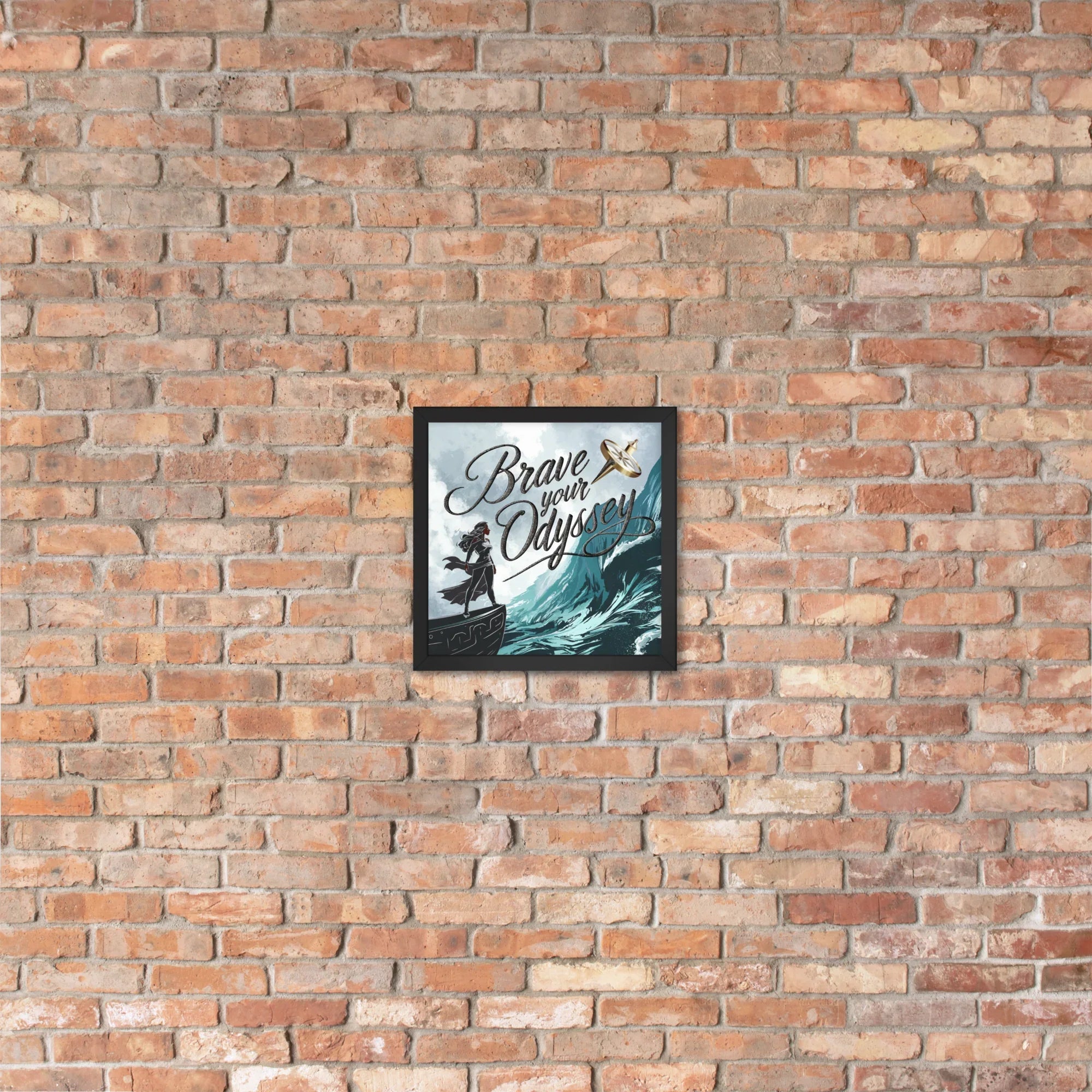 Brave Your Odyssey - Girl on a Boat Wall Art - RaZits