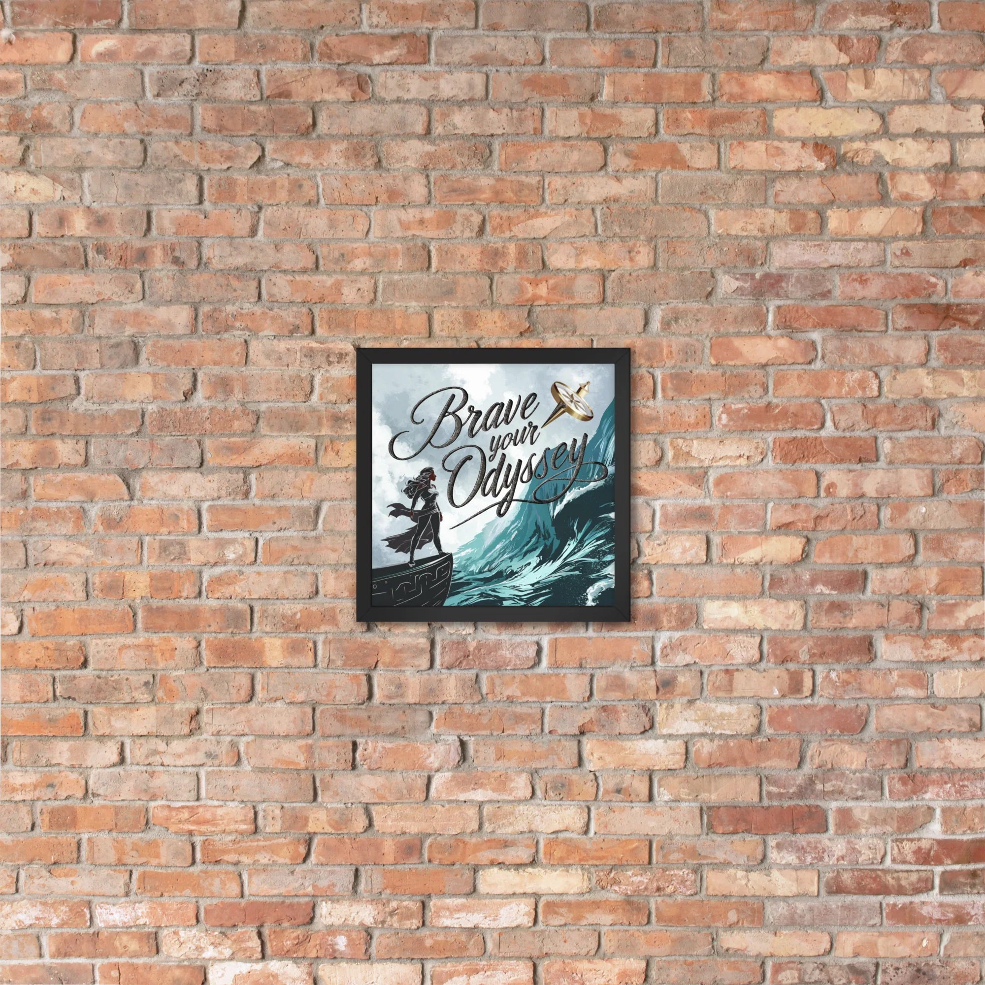 Brave Your Odyssey - Girl on a Boat Wall Art - RaZits