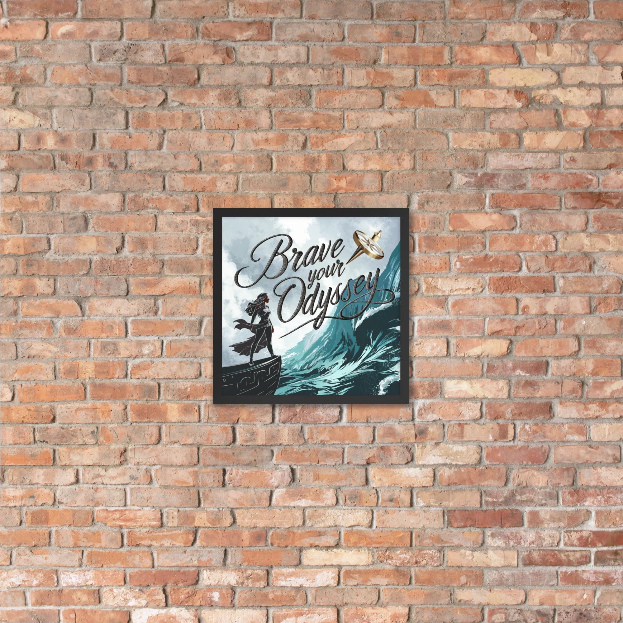 Brave Your Odyssey - Girl on a Boat Wall Art - RaZits