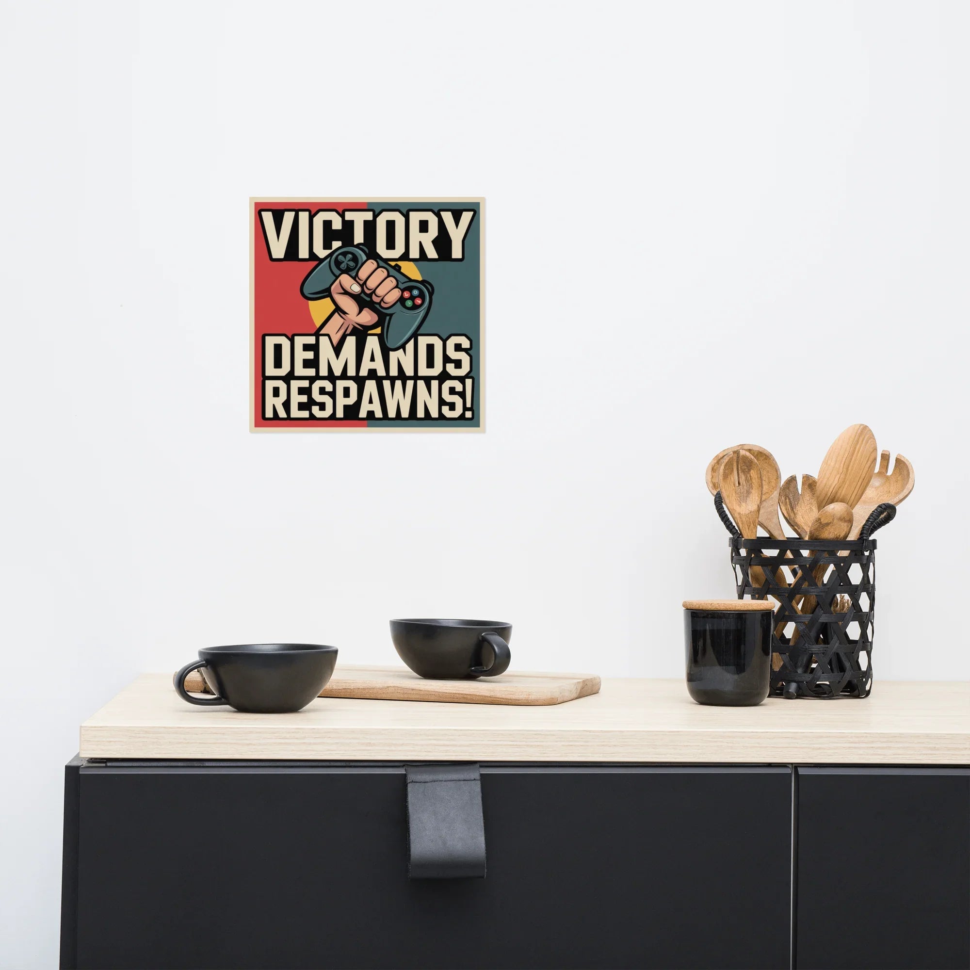 Victory Demands Respawns – Retro Gamer Wall Poster - RaZits