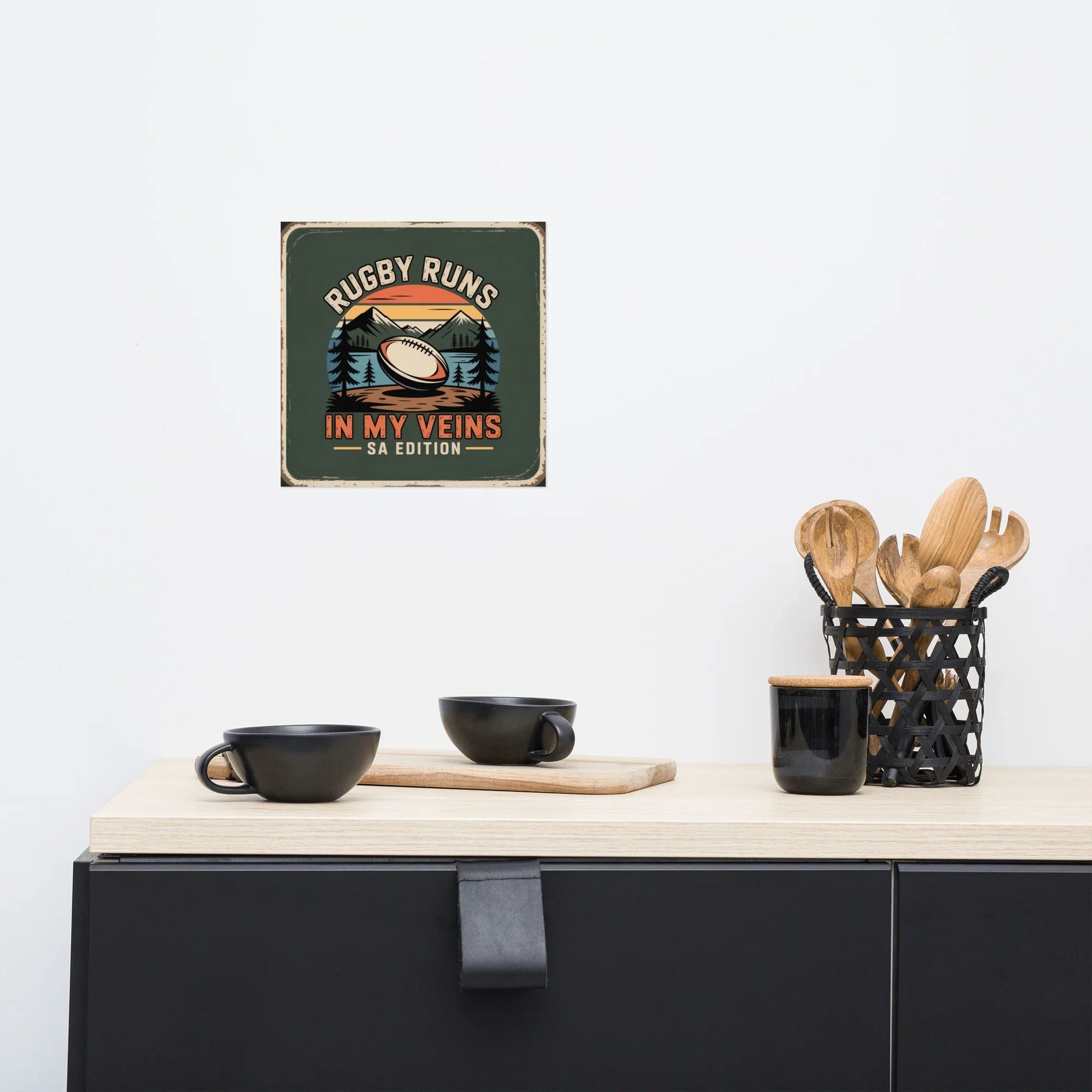 Rugby Runs in My Veins – South Africa Poster - RaZits