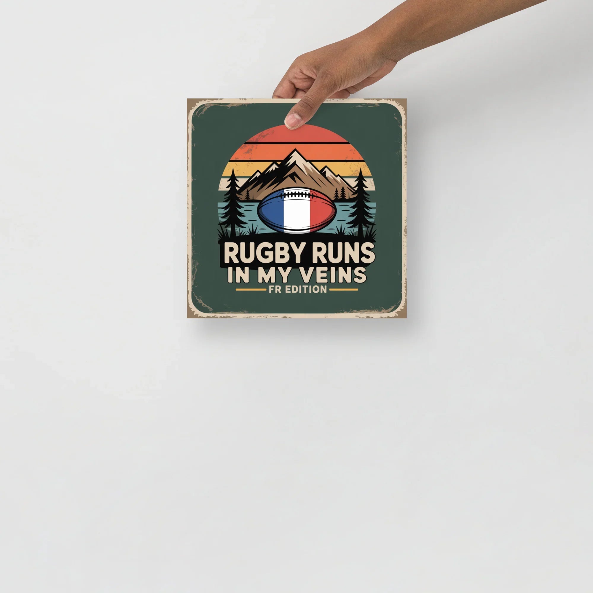 Rugby Runs in My Veins – France Poster (Daylight Edition) - RaZits