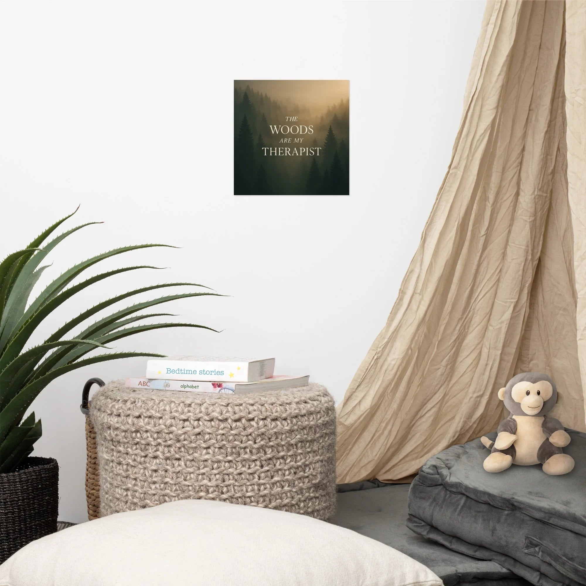 The Woods Are My Therapist – Moody Forest Wall Art - RaZits