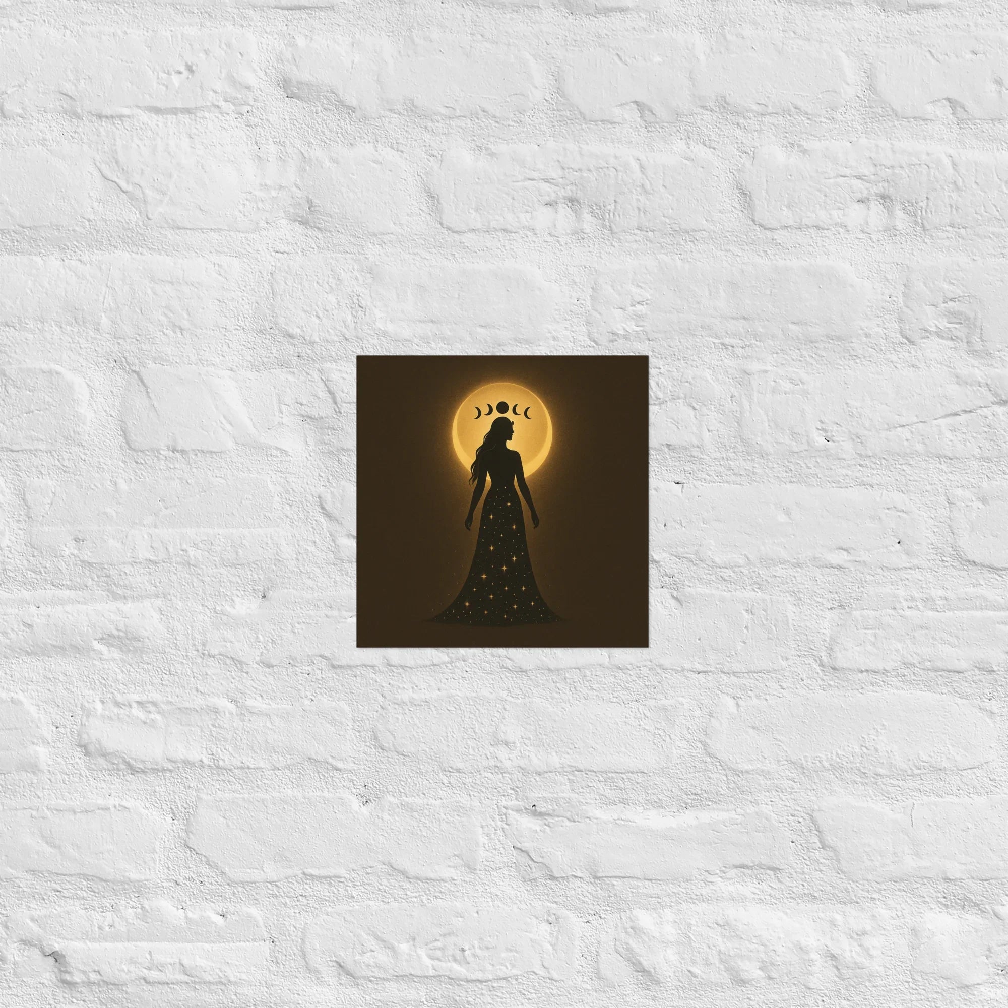 Triple Moon Goddess Poster – Divine Feminine Lunar Print - RaZits