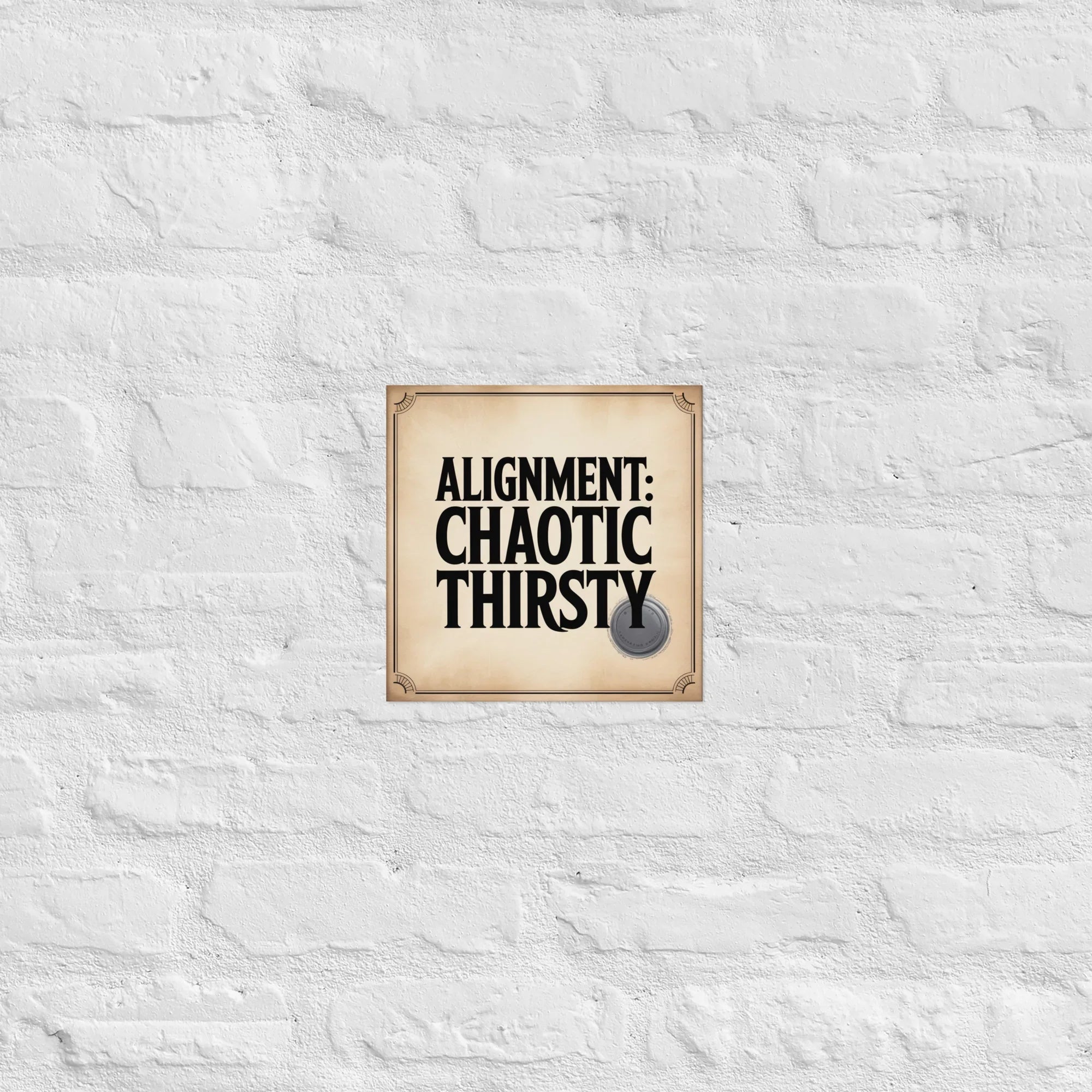 Chaotic Alignment Wall Print – Funny DnD Quote Art for Nerdy Gamer Decor - RaZits