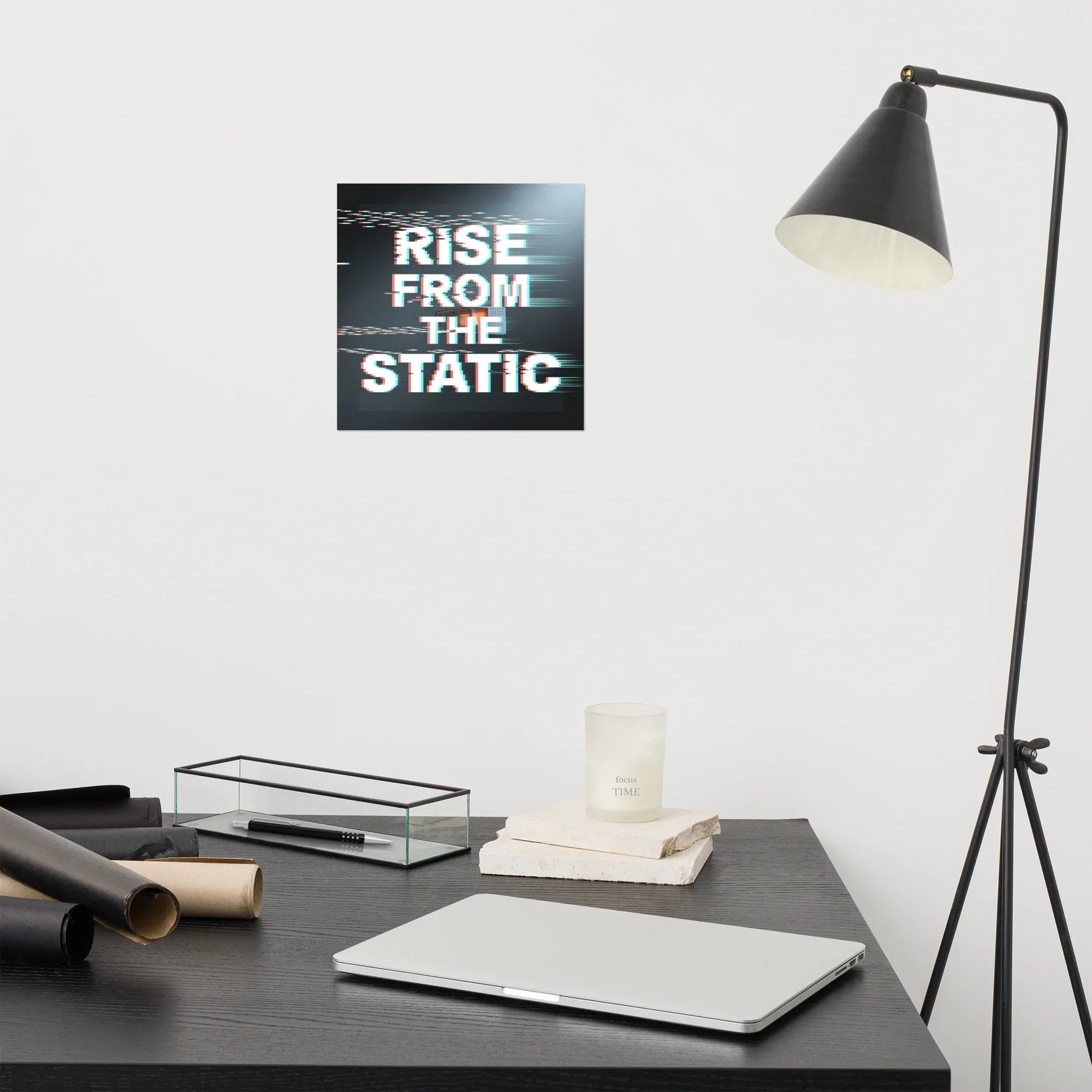 Rise From The Static – Cyberpunk Glitchcore Gaming Art Print - RaZits