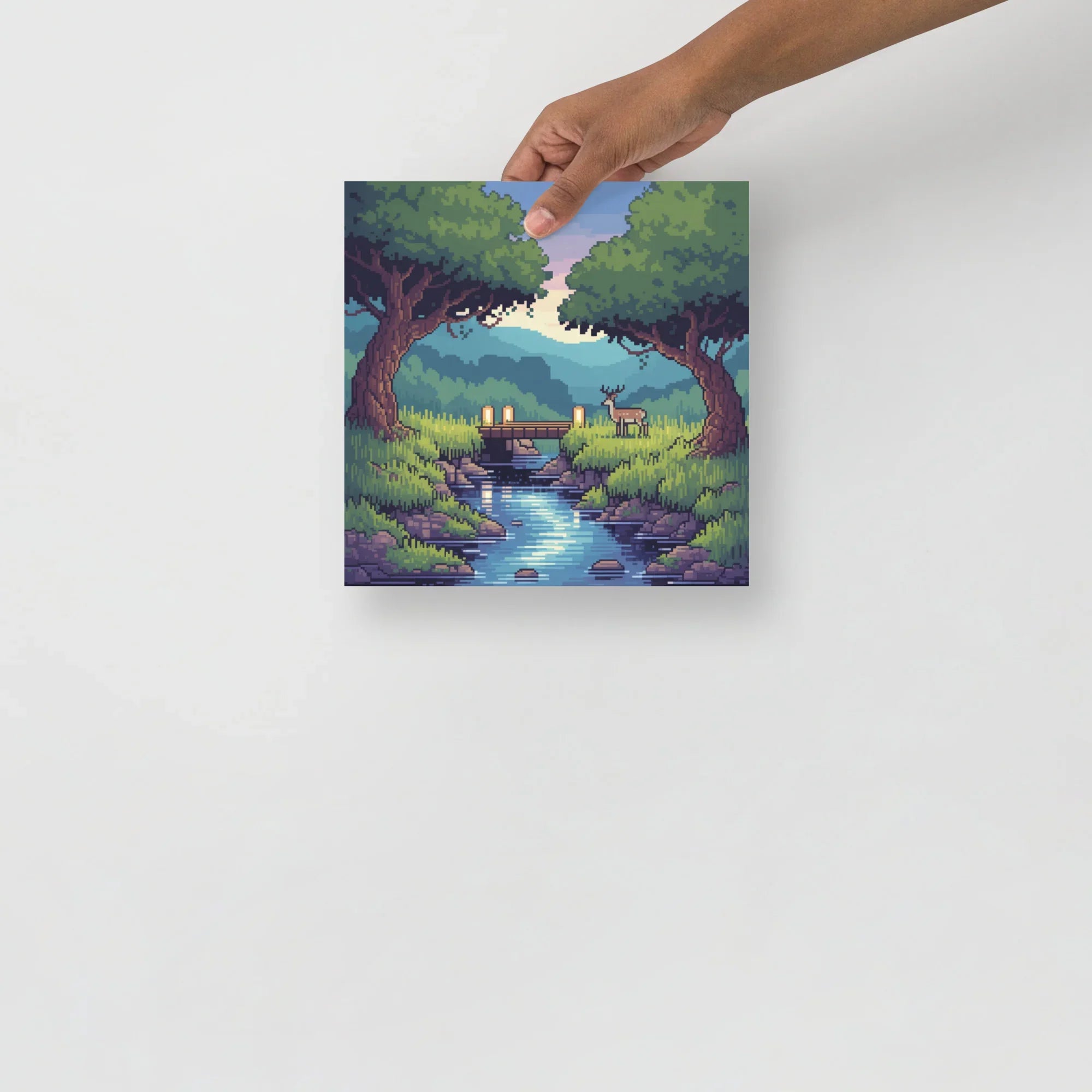 Whispering Grove – Pixel Forest Adventure Art Print - RaZits