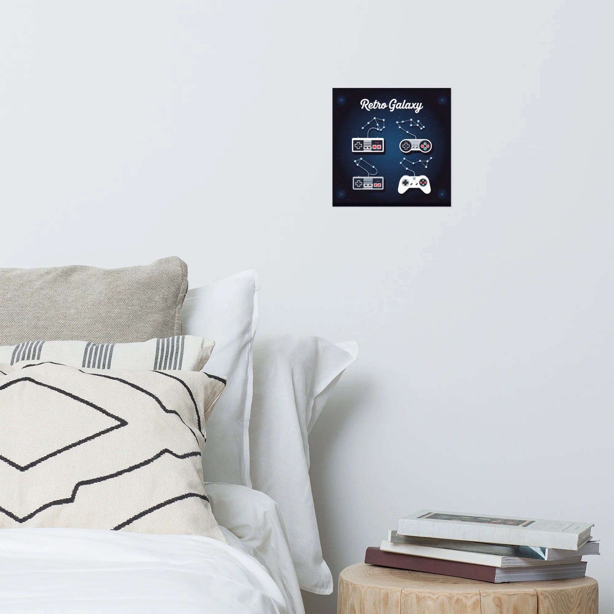 Retro Galaxy – Vintage Controller Constellation Gaming Poster - RaZits