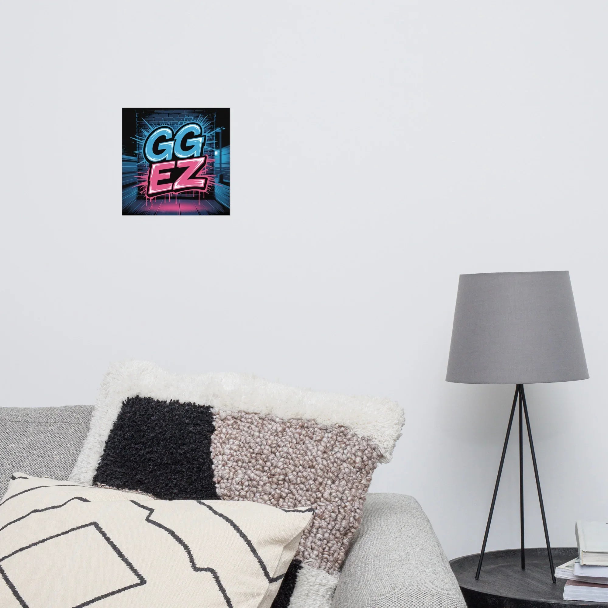 GG EZ - Neon Graffiti Gaming Poster - RaZits