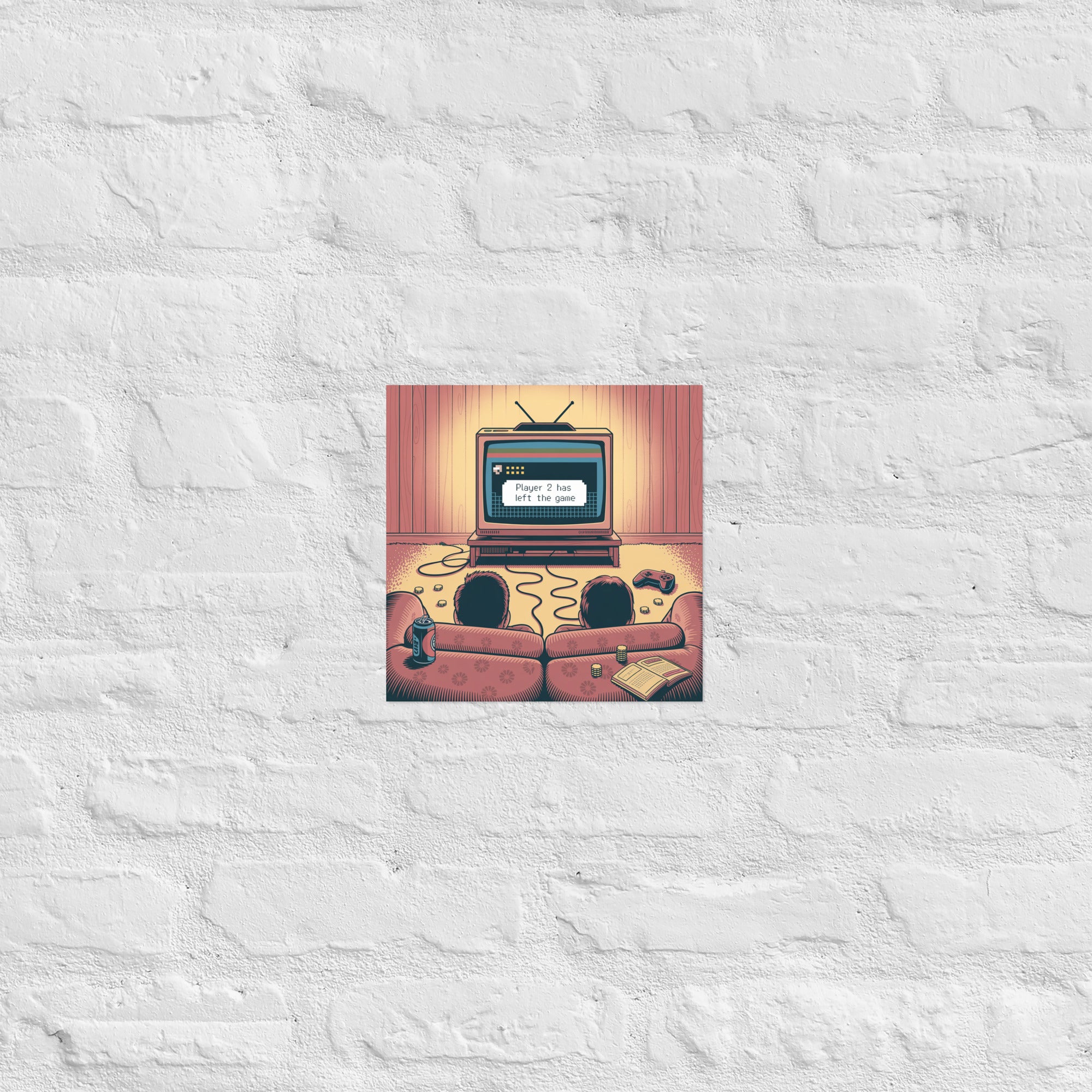 Detail of Player 2 Left poster, 10×10 inch