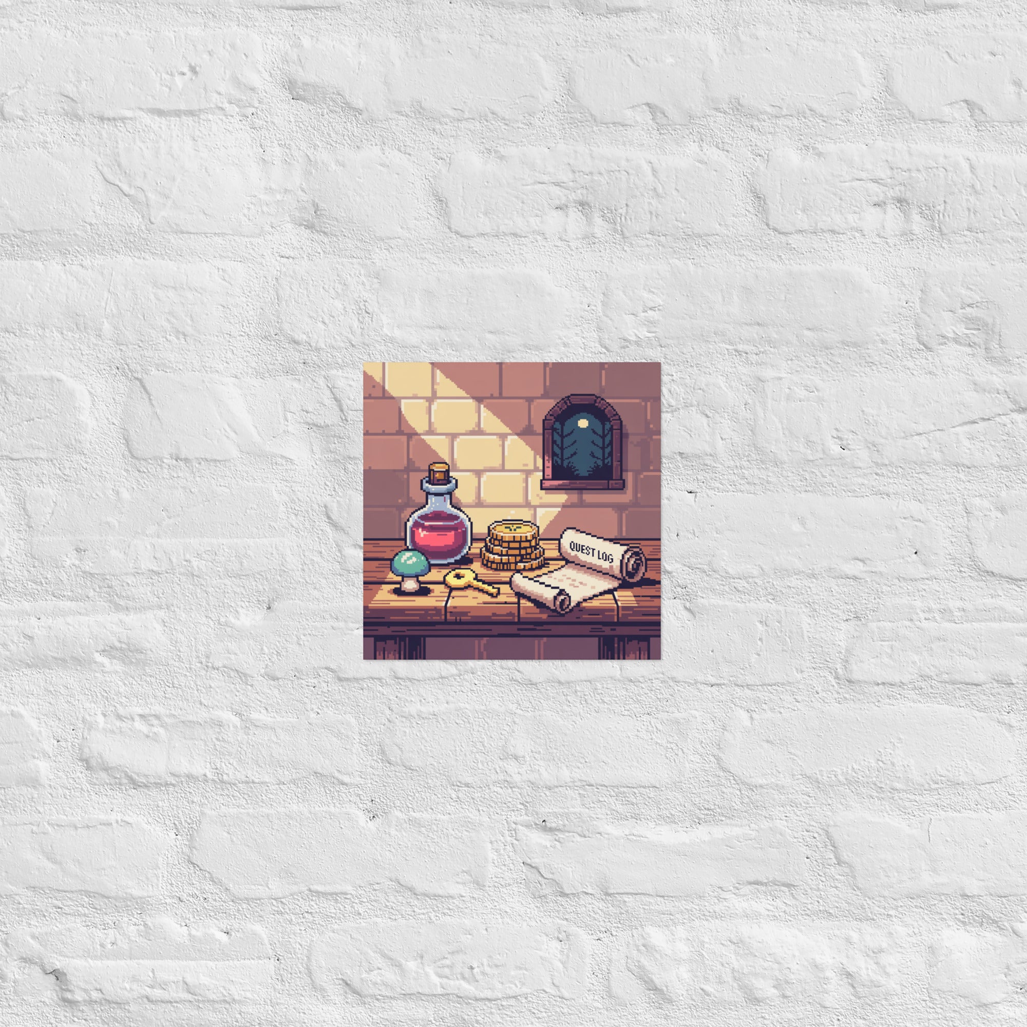 Detail of Still Life with Save Point poster, 10×10 inch