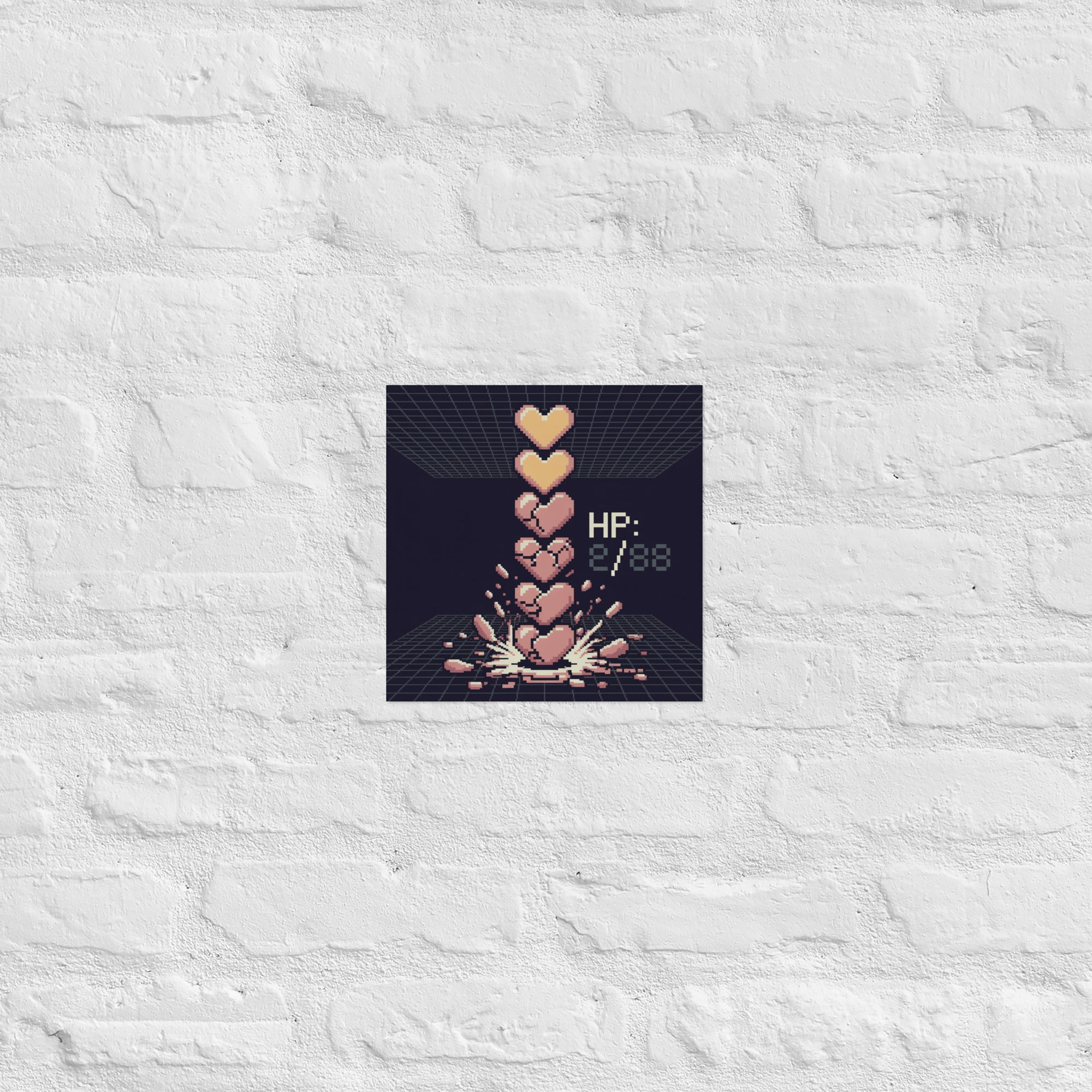 Detail of Two Hearts Left poster, 10×10 inch