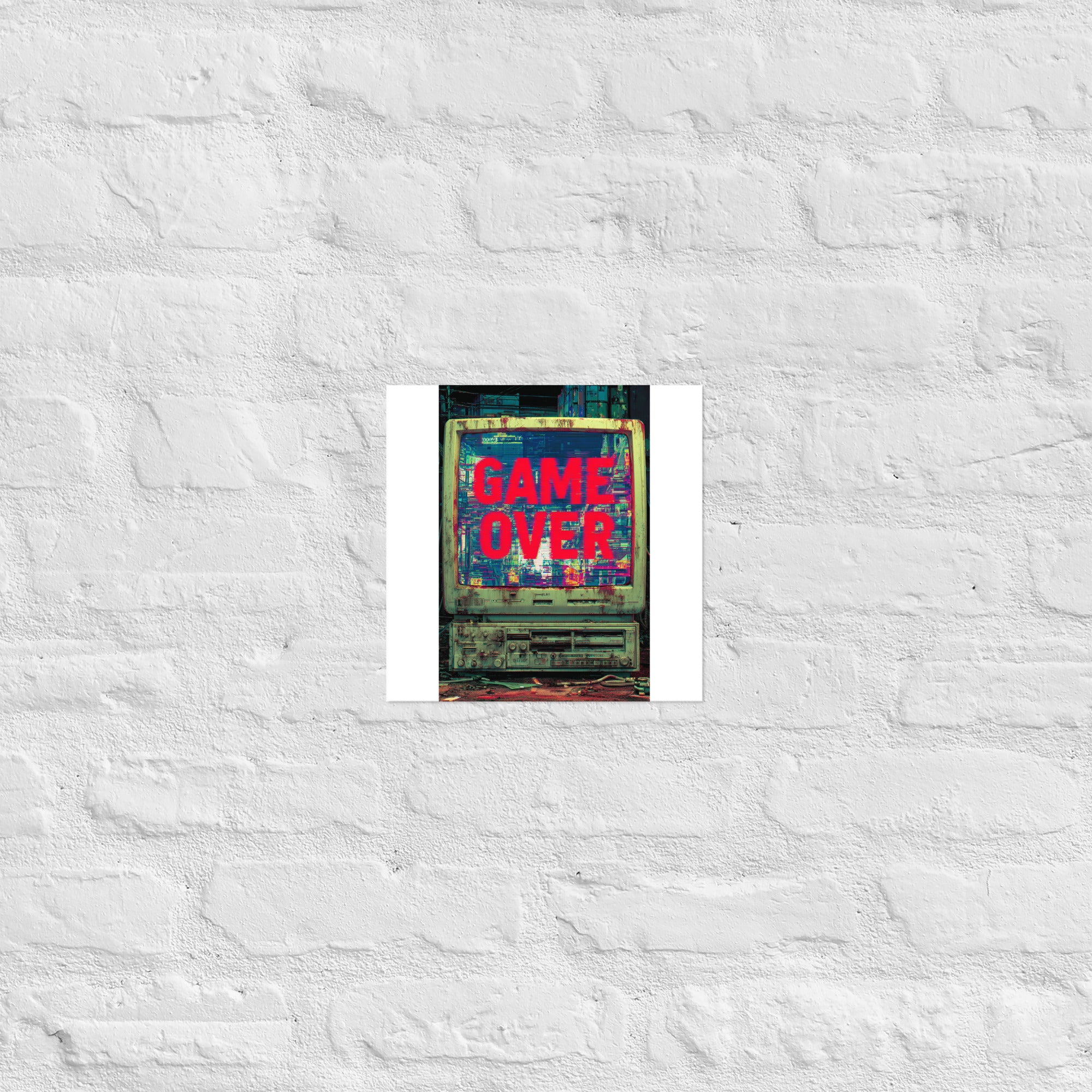 Detail of Signal Lost poster, 10×10 inch