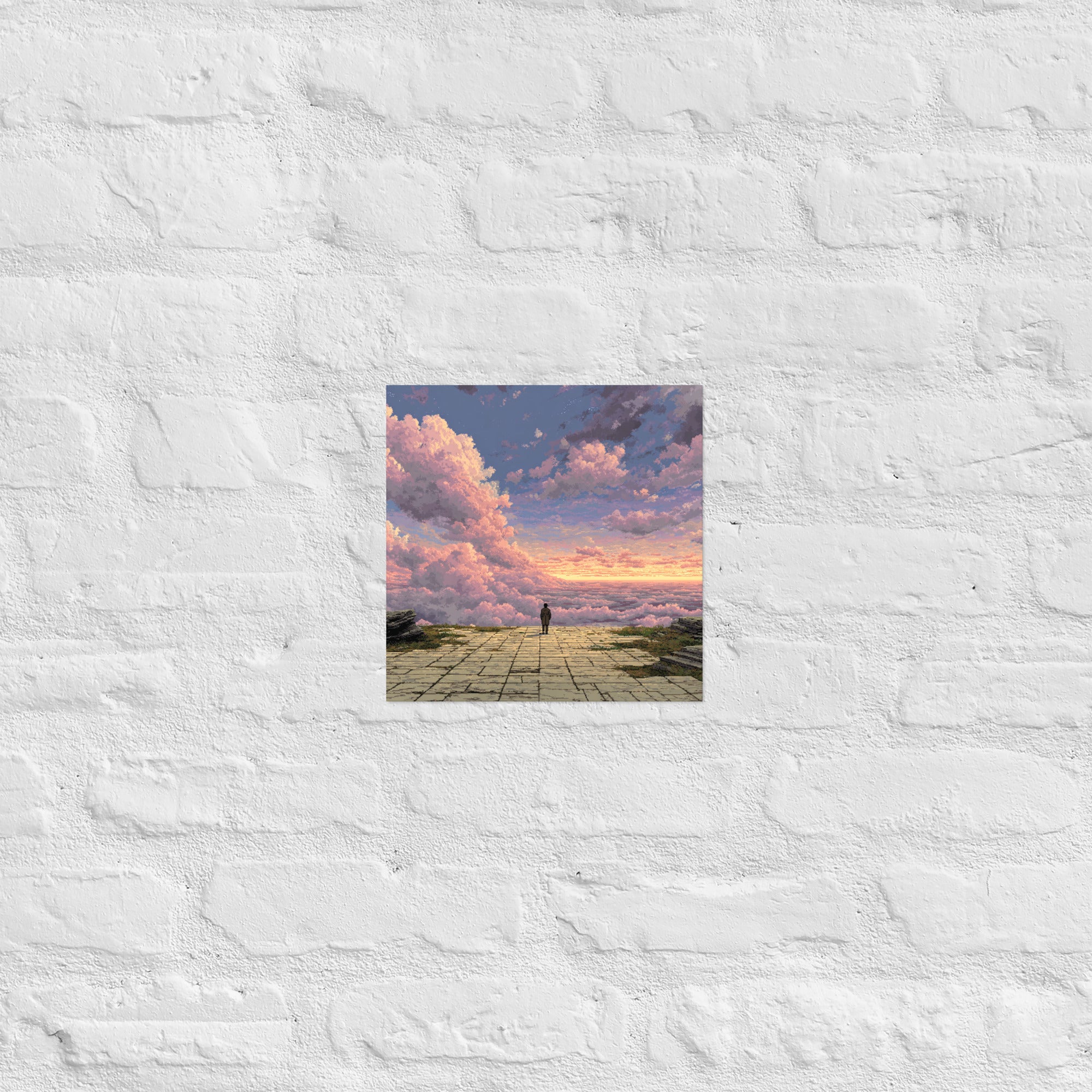 Detail of Mode 7 Horizon poster, 10×10 inch