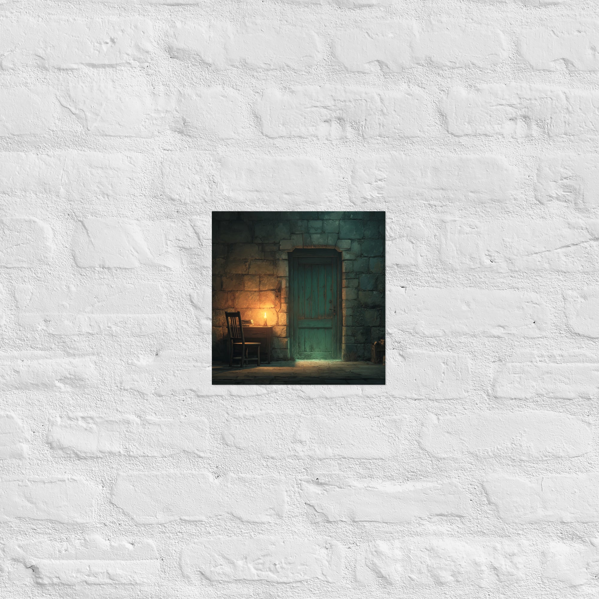 Detail of Only Safe Place Left poster, 10×10 inch