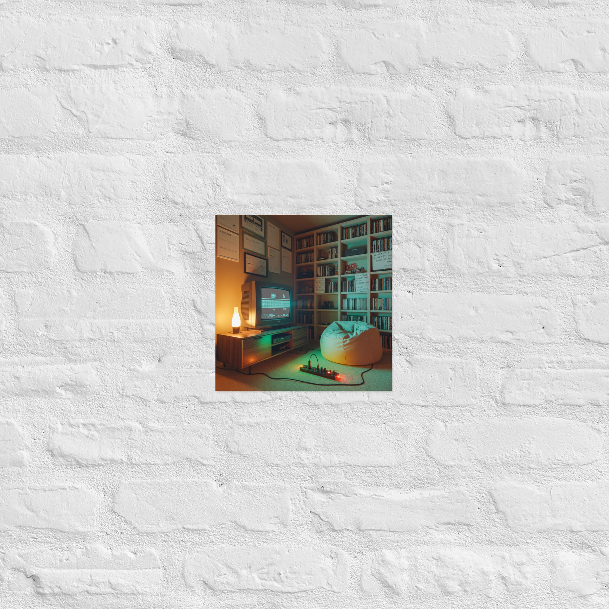 Detail of Shrine After Hours poster, 10×10 inch