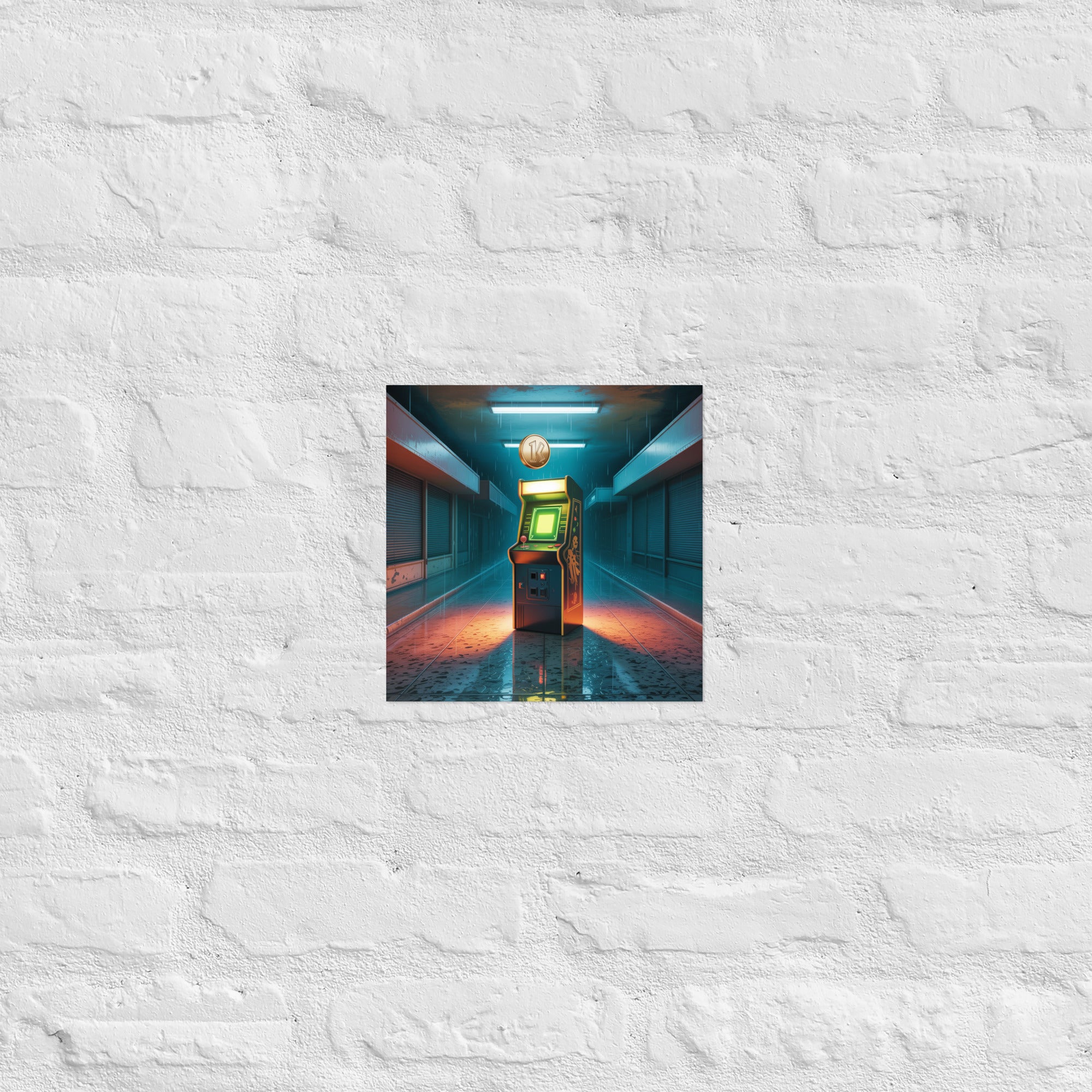 Detail of Last Quarter arcade poster, 10×10 inch