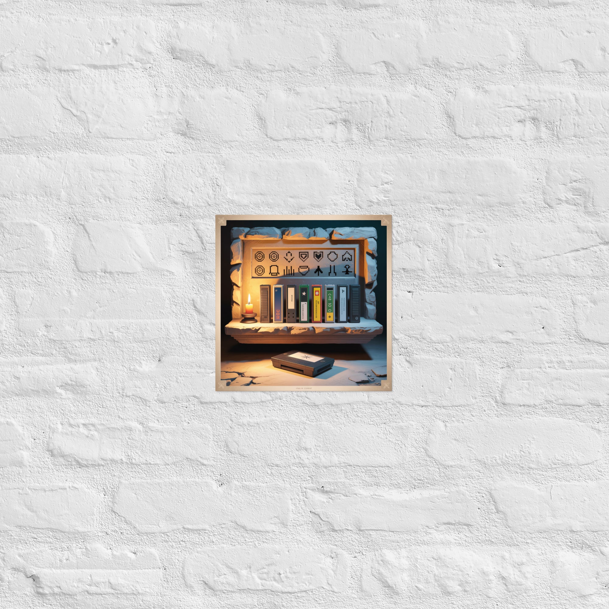 Detail of Cartridge Altar poster, 10×10 inch